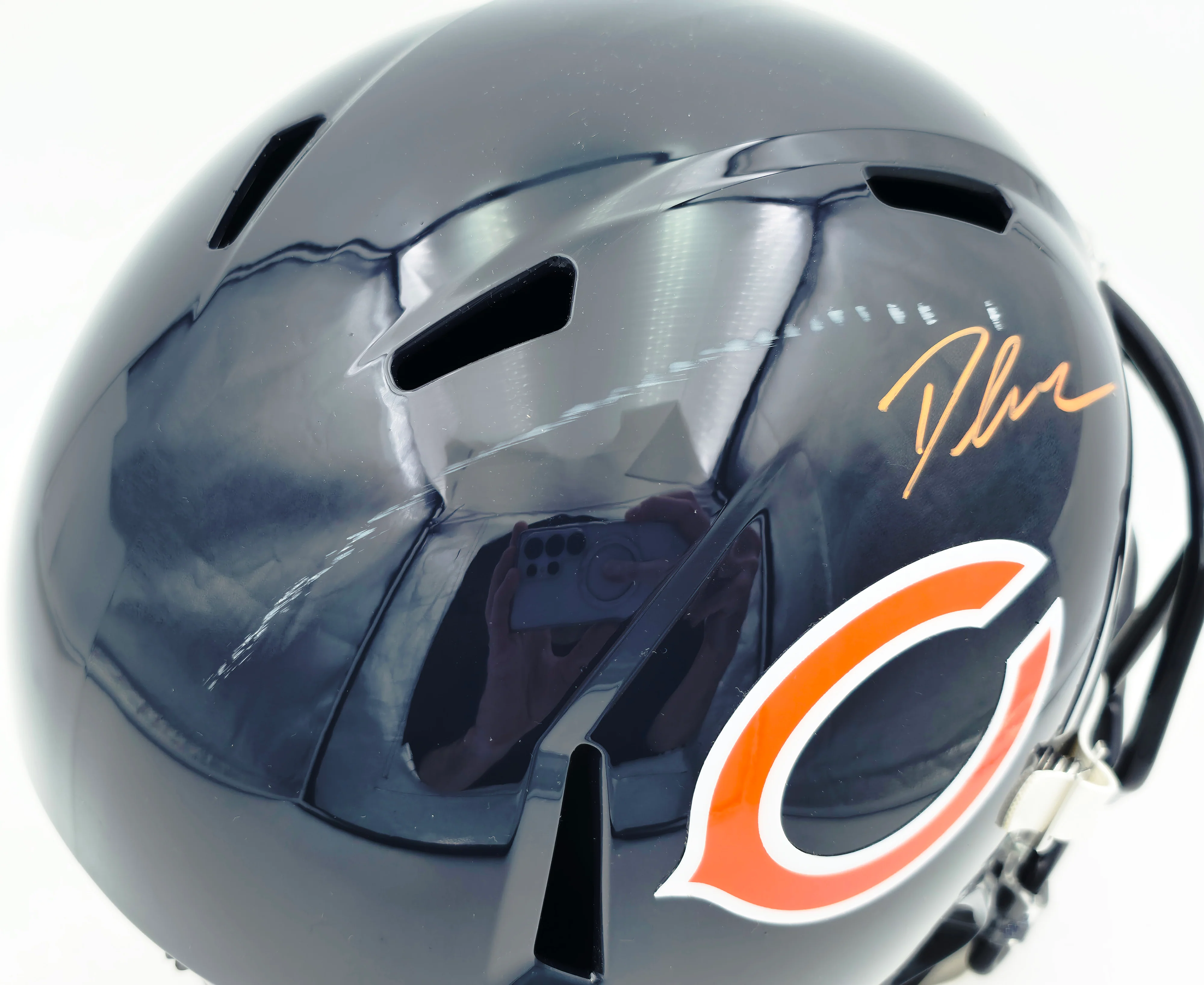 DJ Moore Autographed Chicago Bears Blue Full Size Speed Replica Helmet (Mark) Beckett BAS Witness #4W415261 - Image 3