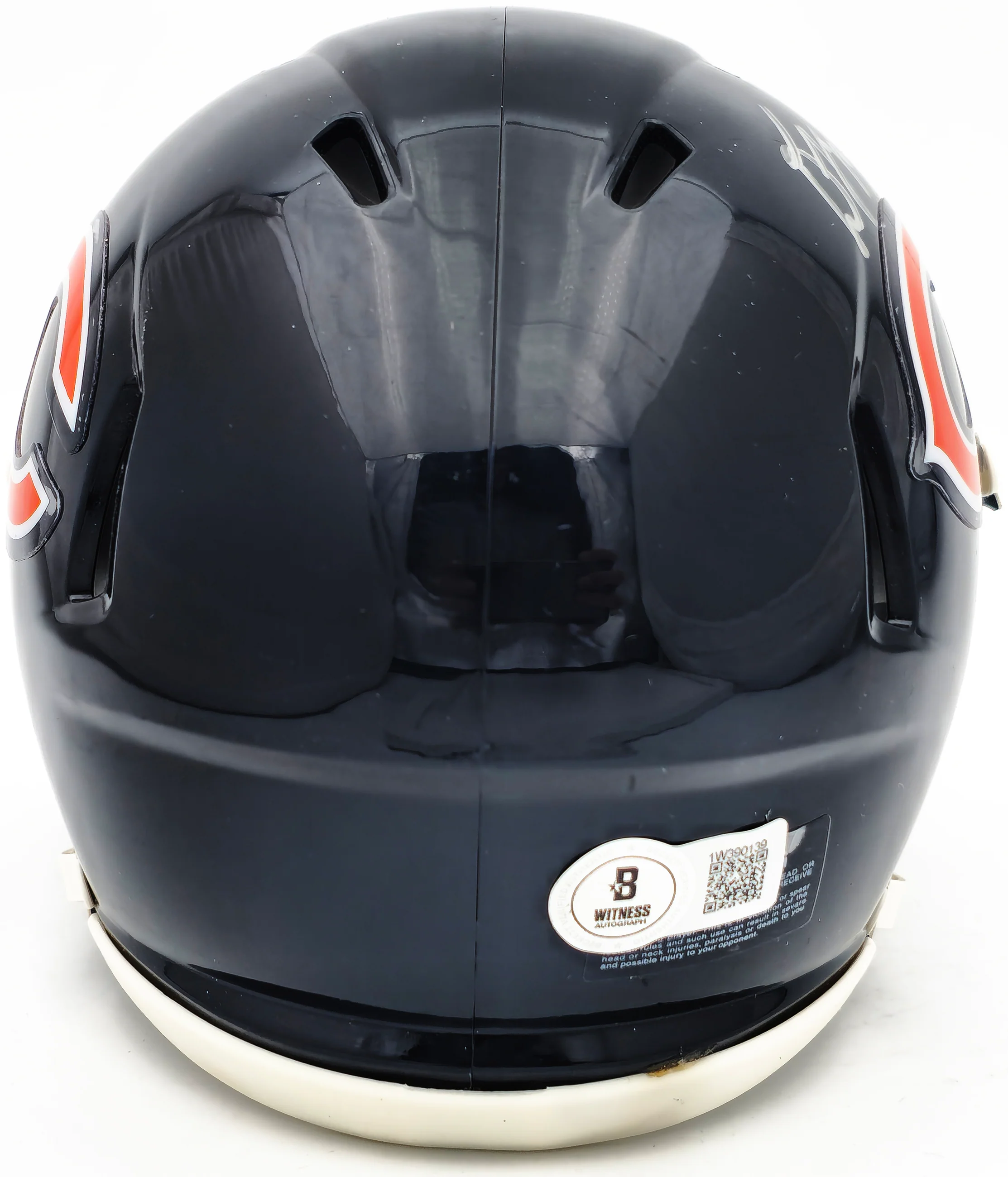 DJ Moore Autographed Chicago Bears Blue Speed Mini Helmet Beckett BAS Witness Stock #224750 - Image 4