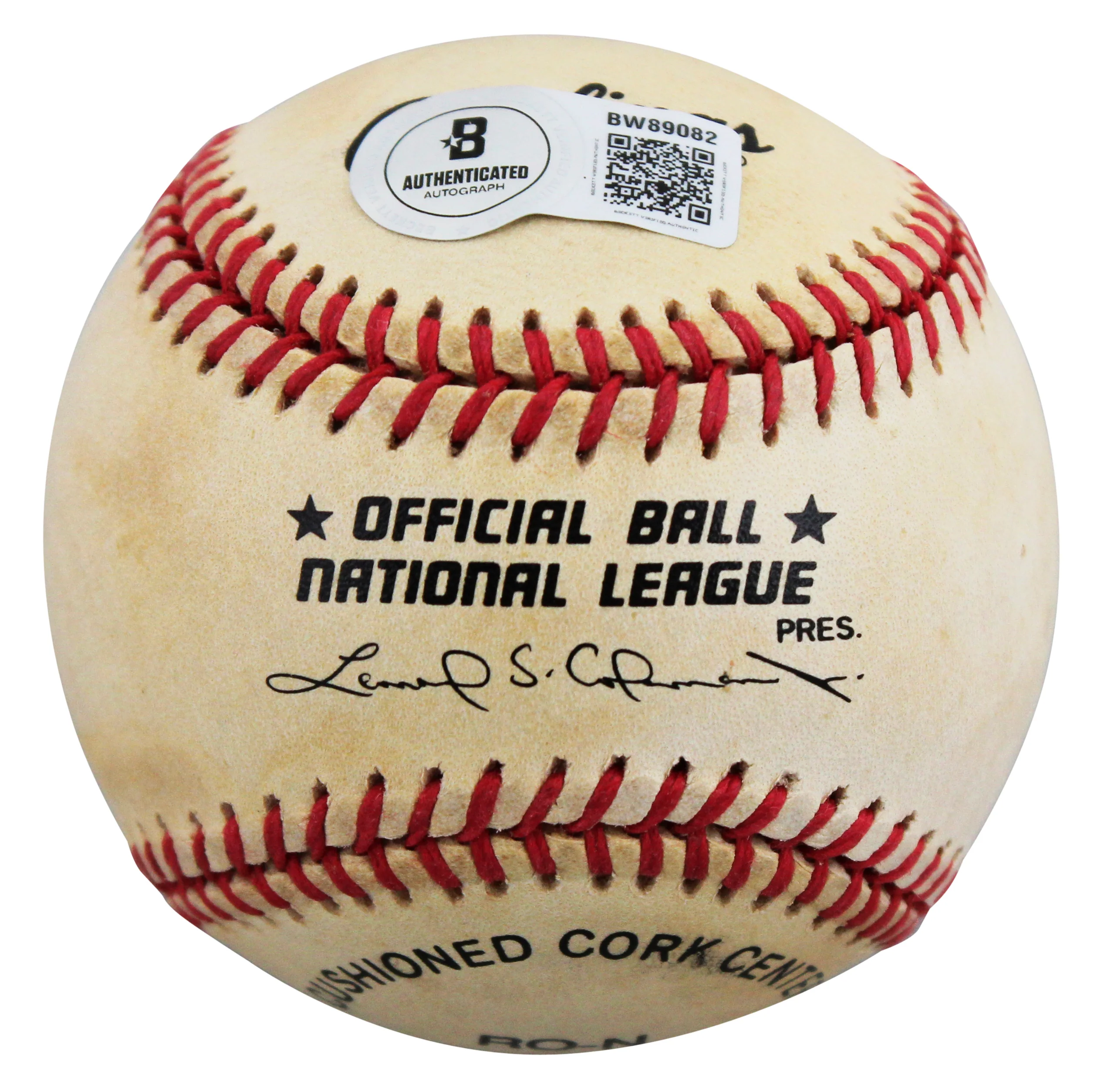 Dodgers Fernando Valenzuela Signed Leonard Coleman ONL Baseball BAS #BW89082 - Image 8