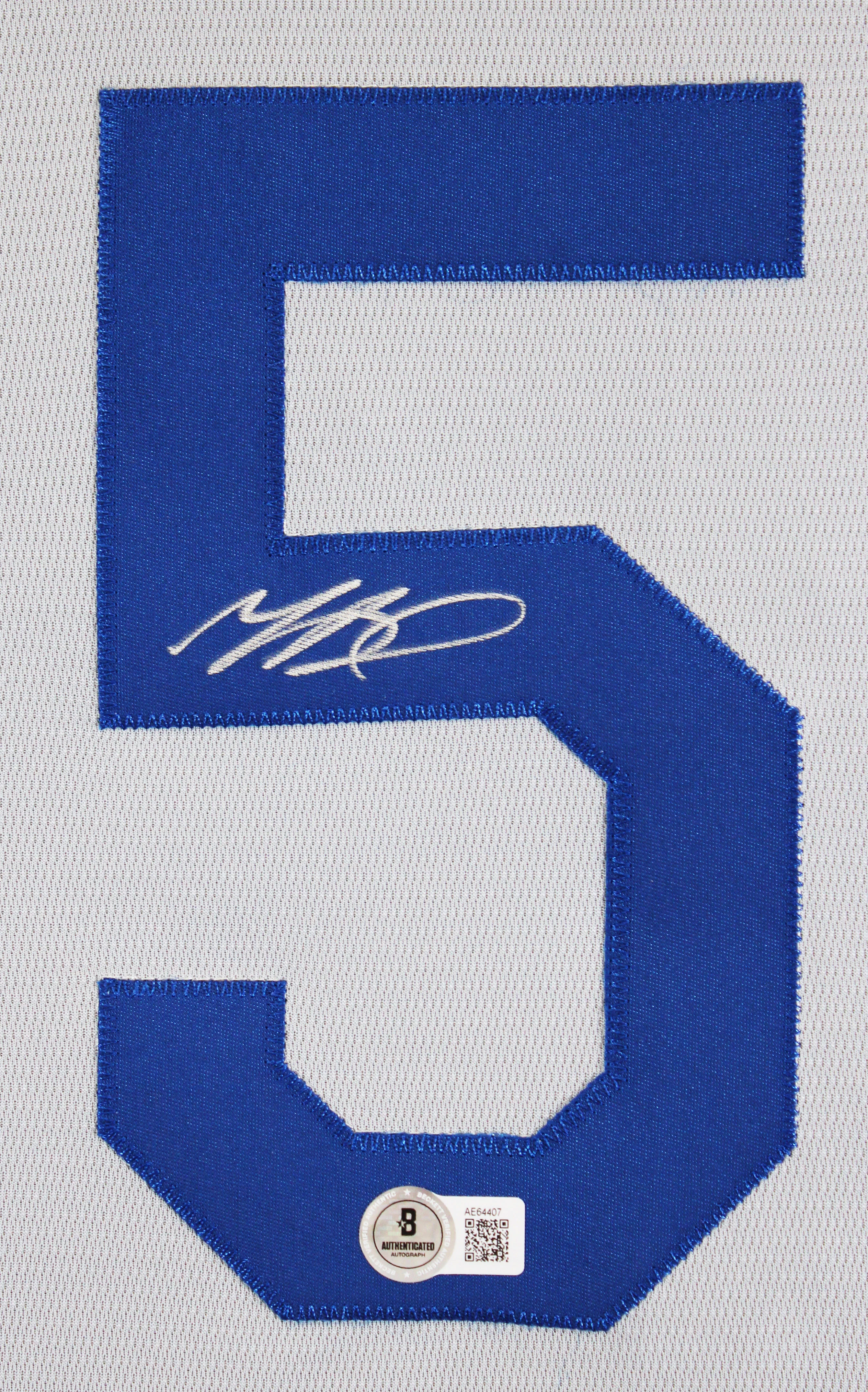 Dodgers Mookie Betts Authentic Signed Gray Nike Jersey Autographed BAS - Image 4