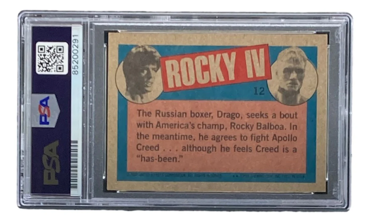 Dolph Lundgren Signed 1985 Topps #12 Rocky IV Ivan Drago Trading Card PSA/DNA - Image 2