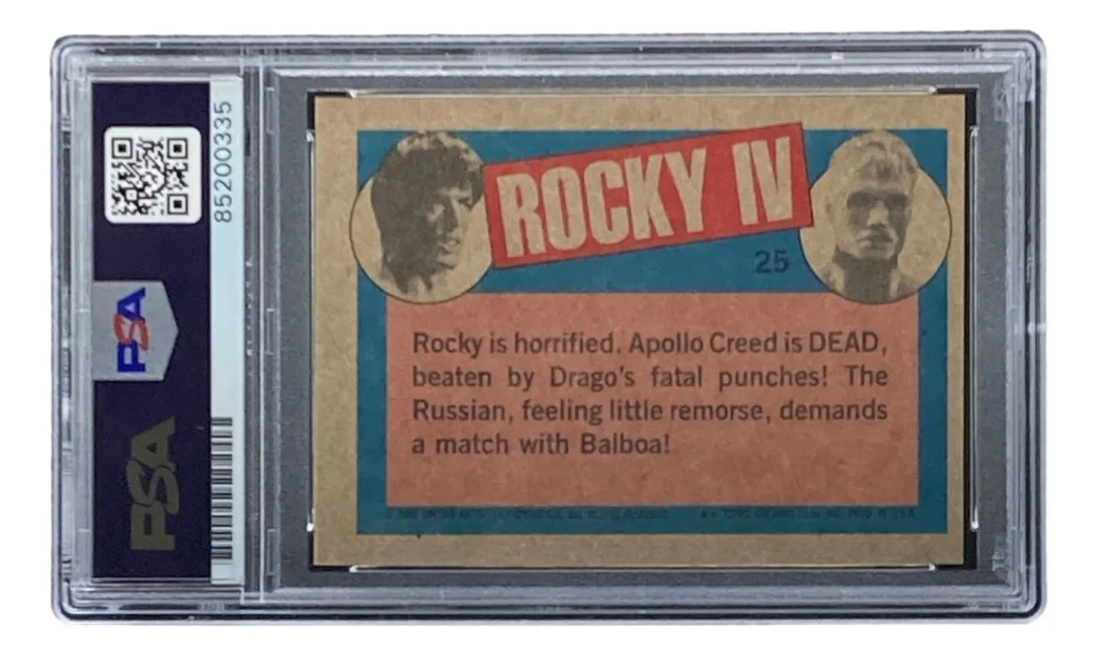 Dolph Lundgren Signed 1985 Topps #25 Rocky IV Ivan Drago Trading Card PSA/DNA - Image 2