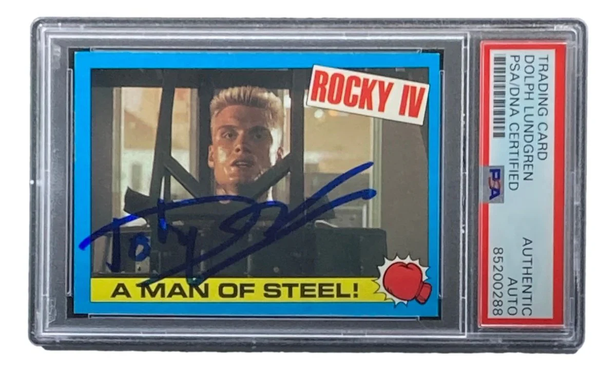 Dolph Lundgren Signed 1985 Topps #33 Rocky IV Ivan Drago Trading Card PSA/DNA