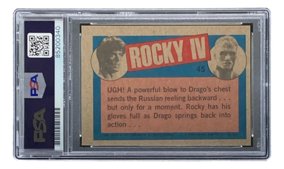 Dolph Lundgren Signed 1985 Topps #45 Rocky IV Ivan Drago Trading Card PSA/DNA - Image 2