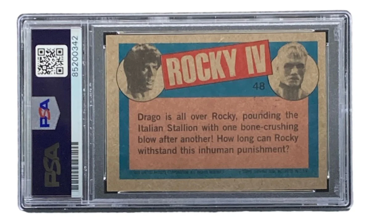 Dolph Lundgren Signed 1985 Topps #48 Rocky IV Ivan Drago Trading Card PSA/DNA - Image 2