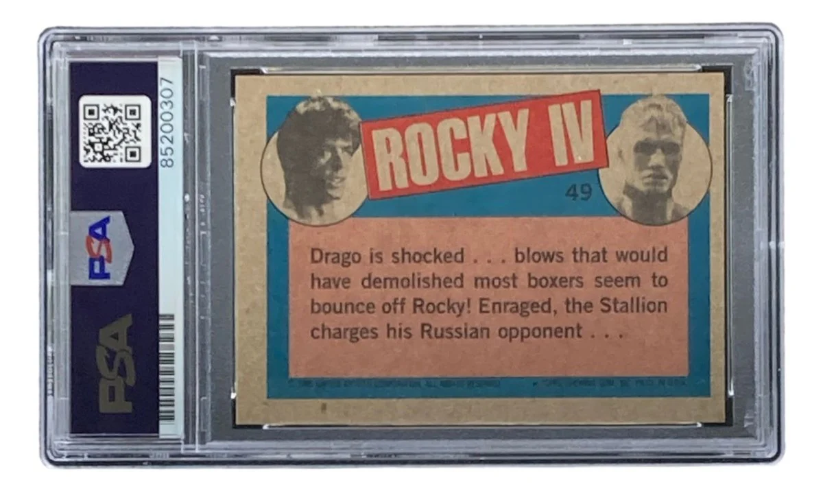 Dolph Lundgren Signed 1985 Topps #49 Rocky IV Ivan Drago Trading Card PSA/DNA - Image 2