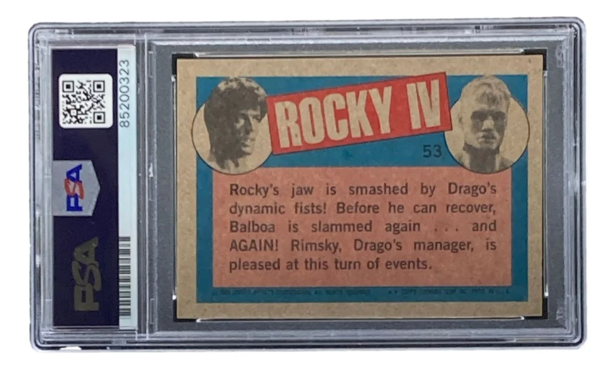 Dolph Lundgren Signed 1985 Topps #53 Rocky IV Ivan Drago Trading Card PSA/DNA - Image 2