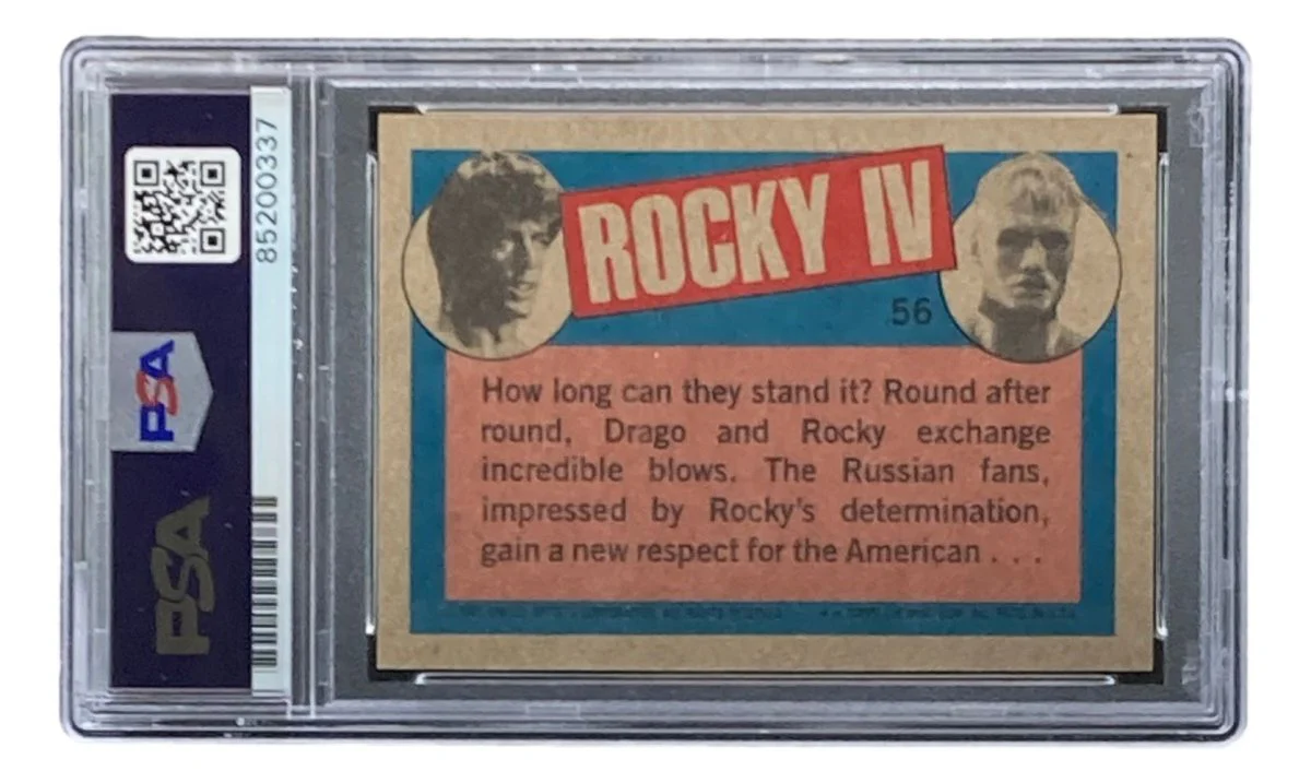 Dolph Lundgren Signed 1985 Topps #56 Rocky IV Ivan Drago Trading Card PSA/DNA - Image 2