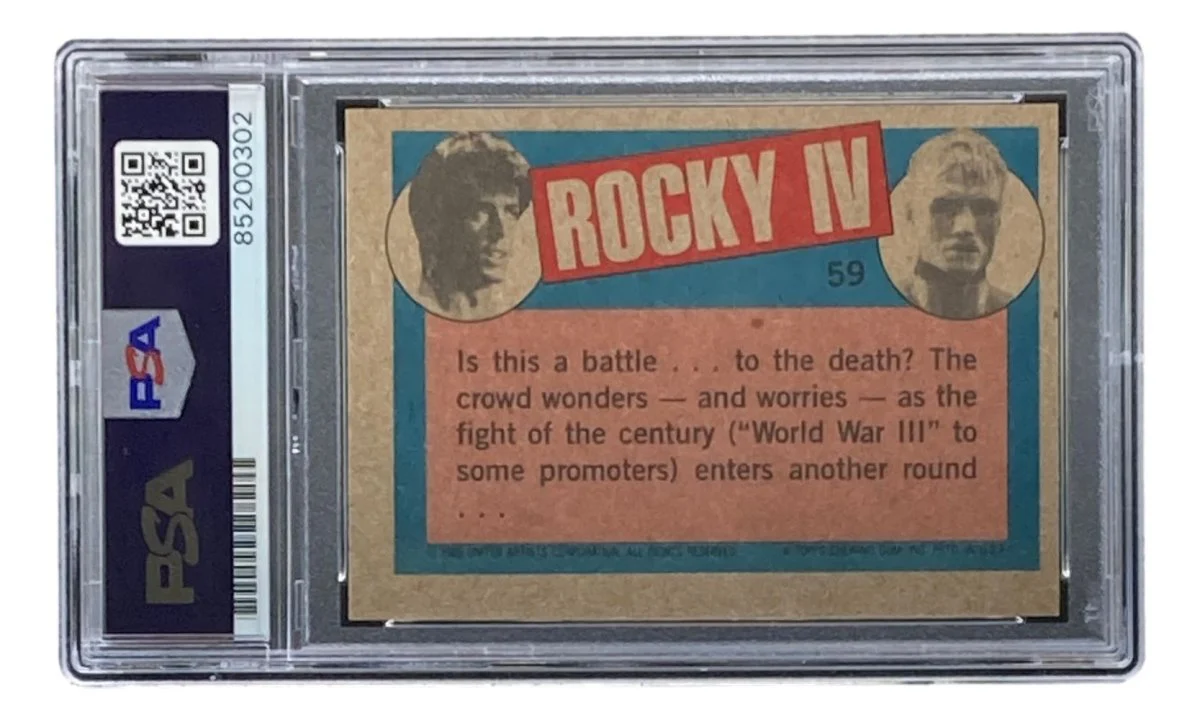 Dolph Lundgren Signed 1985 Topps #59 Rocky IV Ivan Drago Trading Card PSA/DNA - Image 2