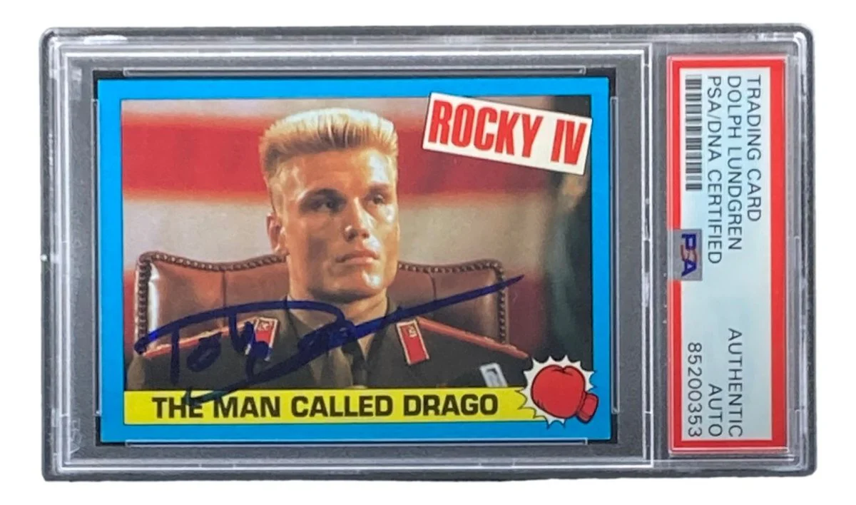 Dolph Lundgren Signed 1985 Topps #6 Rocky IV Ivan Drago Trading Card PSA/DNA