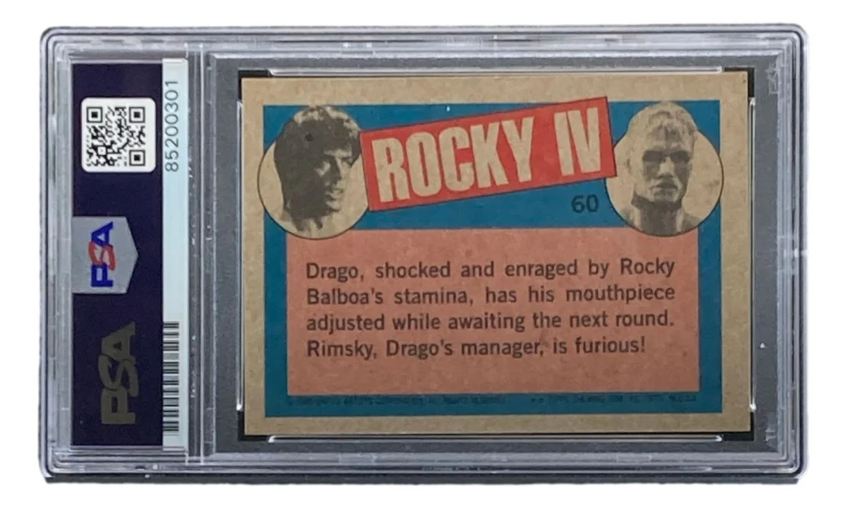 Dolph Lundgren Signed 1985 Topps #60 Rocky IV Ivan Drago Trading Card PSA/DNA - Image 2