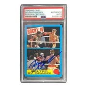 Dolph Lundgren Signed In Blue Ivan Drago 1985 Topps #21 Trading Card PSA/DNA - Image 3