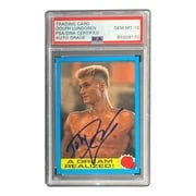 Dolph Lundgren Signed Ivan Drago 1985 Topps #40 Trading Card PSA/DNA Gem MT 10 - Image 3
