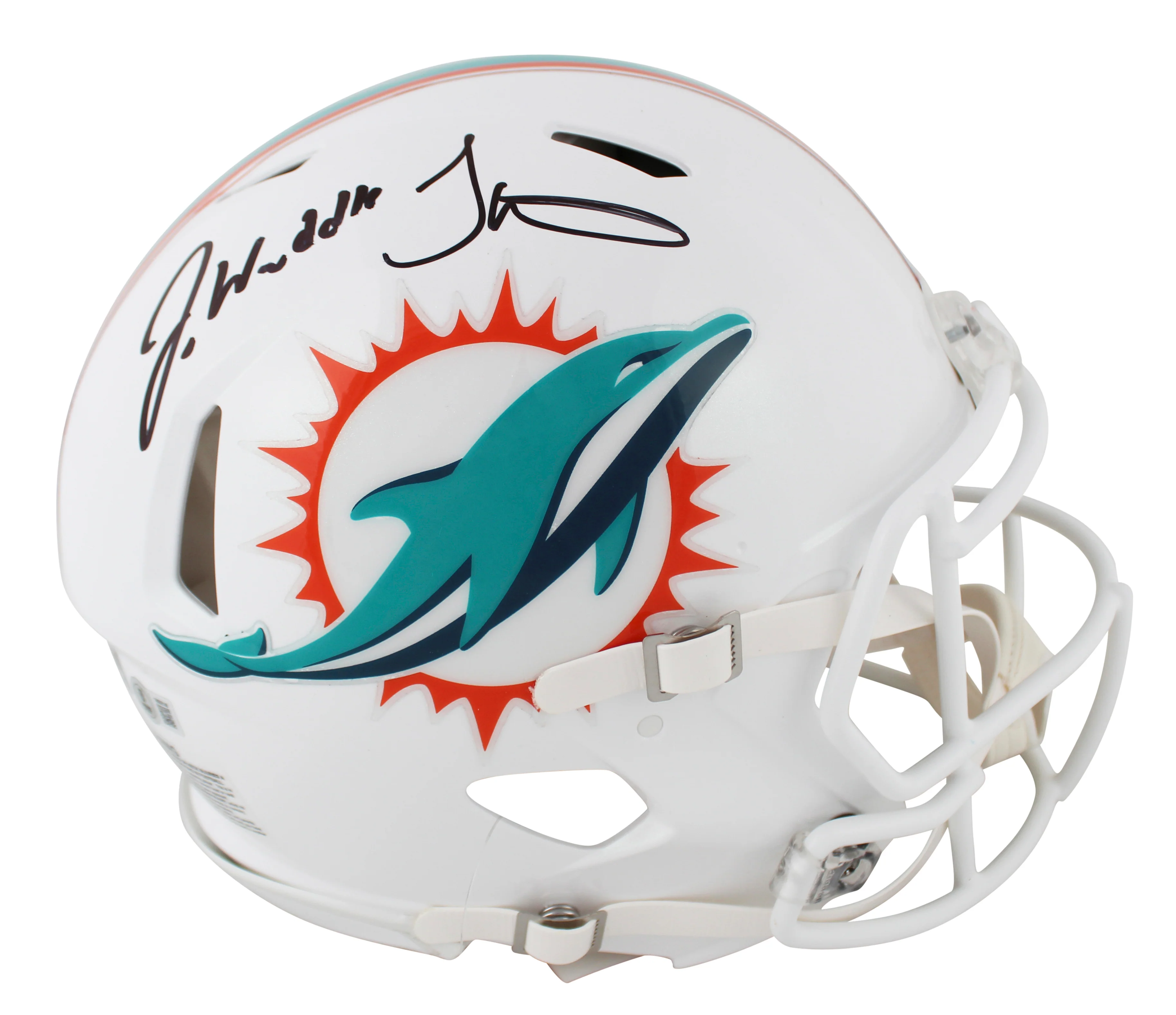 Dolphins Jaylen Waddle & Tyreek Hill Signed F/S Speed Proline Helmet W/ Case BAS - Image 3