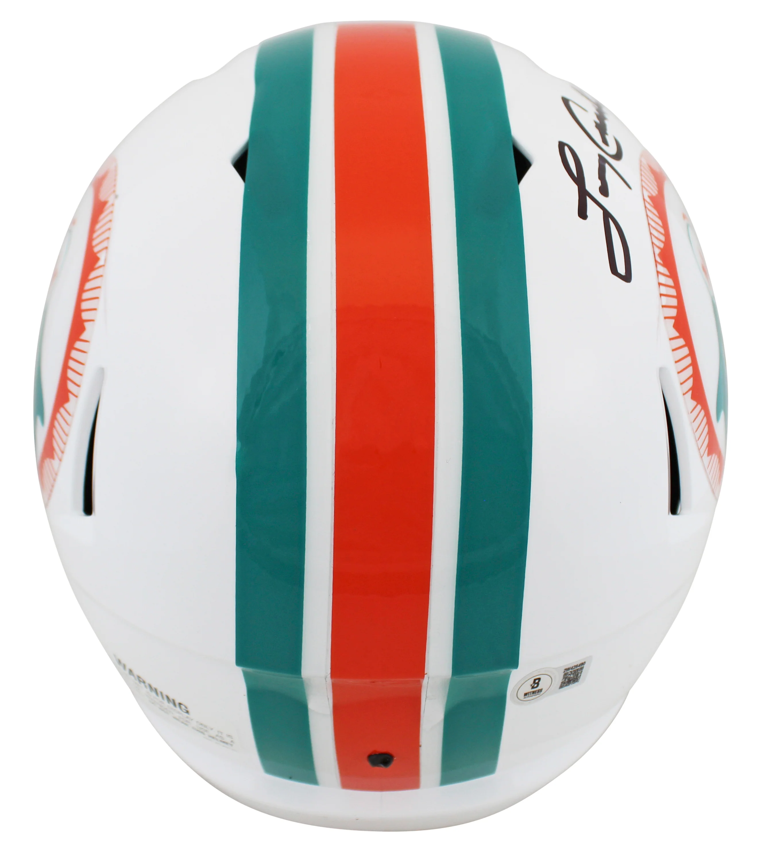 Dolphins Larry Csonka Signed 1972 TB Full Size Speed Rep Helmet W/ Case BAS W - Image 4