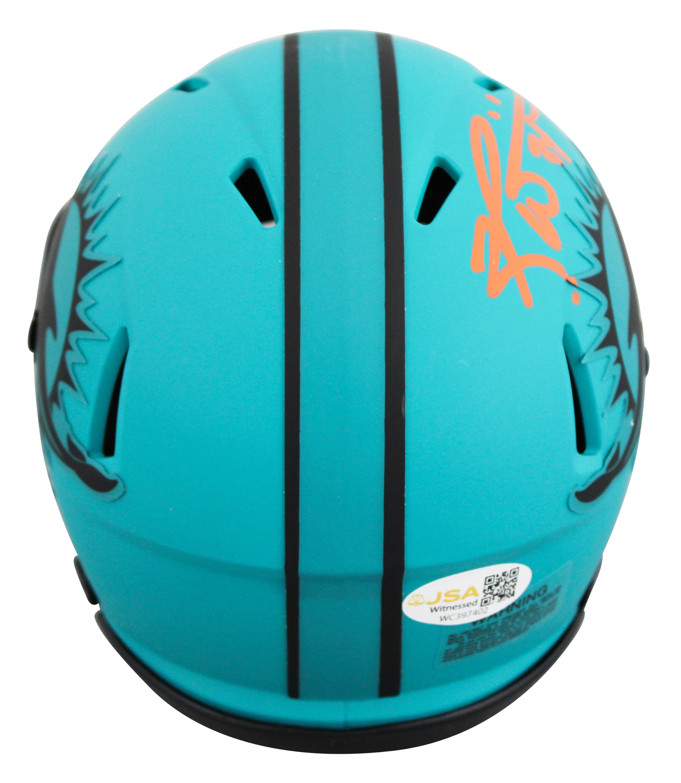 Dolphins Ricky Williams Authentic Signed Rave Speed Mini Helmet JSA Witness - Image 3