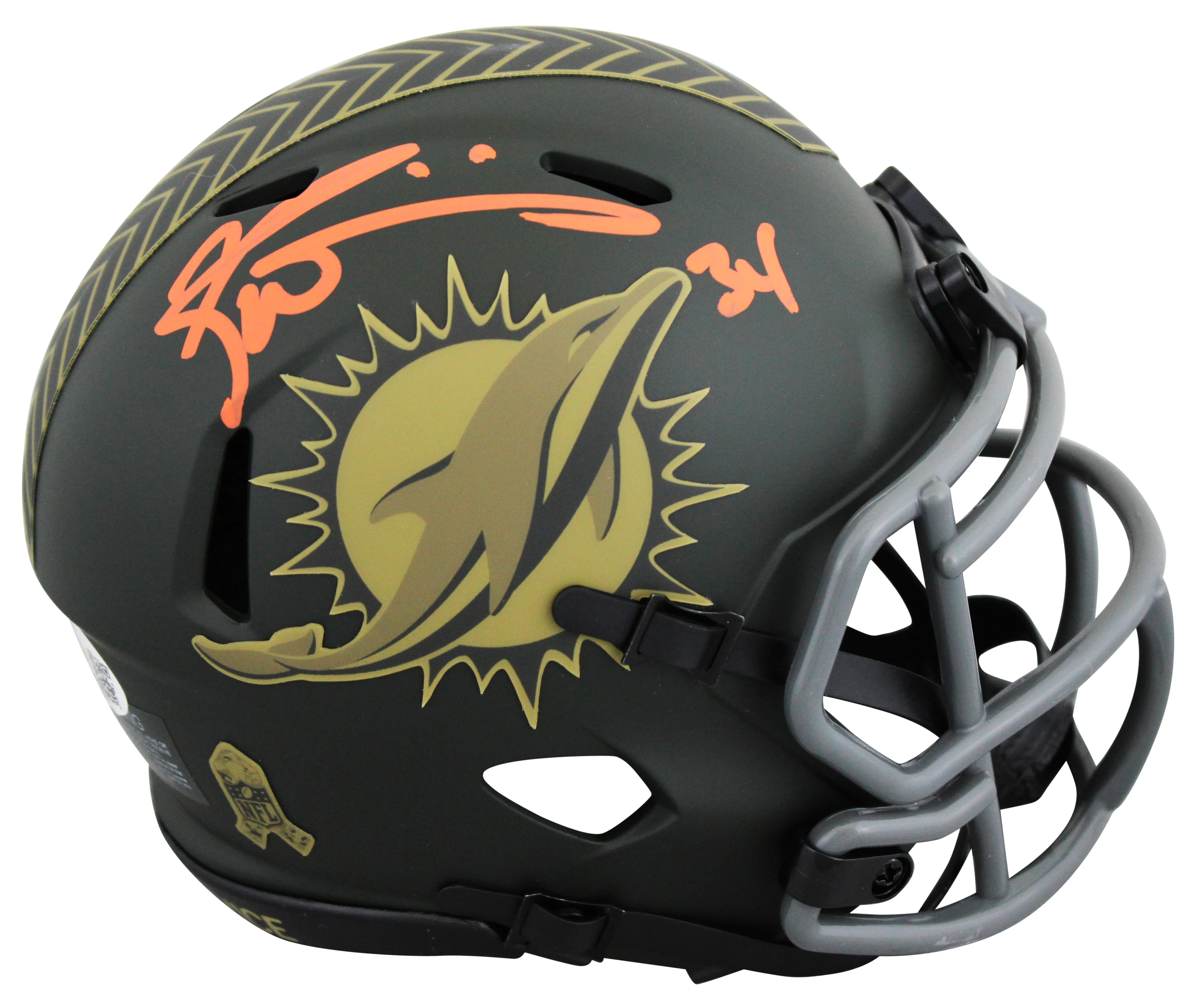 Dolphins Ricky Williams Signed STS IV Speed Mini Helmet W/ Case JSA Witness - Image 3