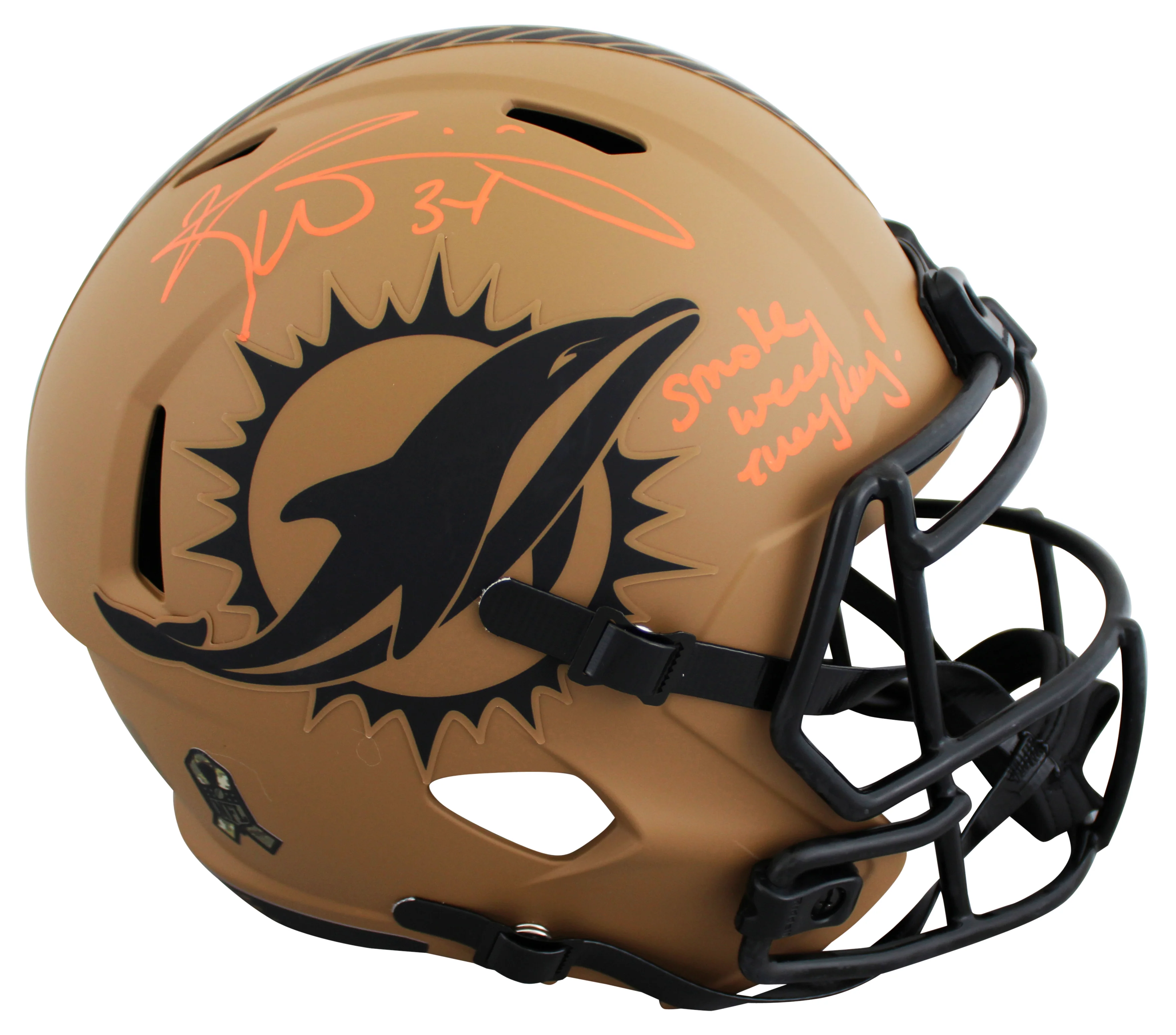 Dolphins Ricky Williams "SWE" Signed STS II F/S Speed Rep Helmet W/ Case JSA Wit - Image 3