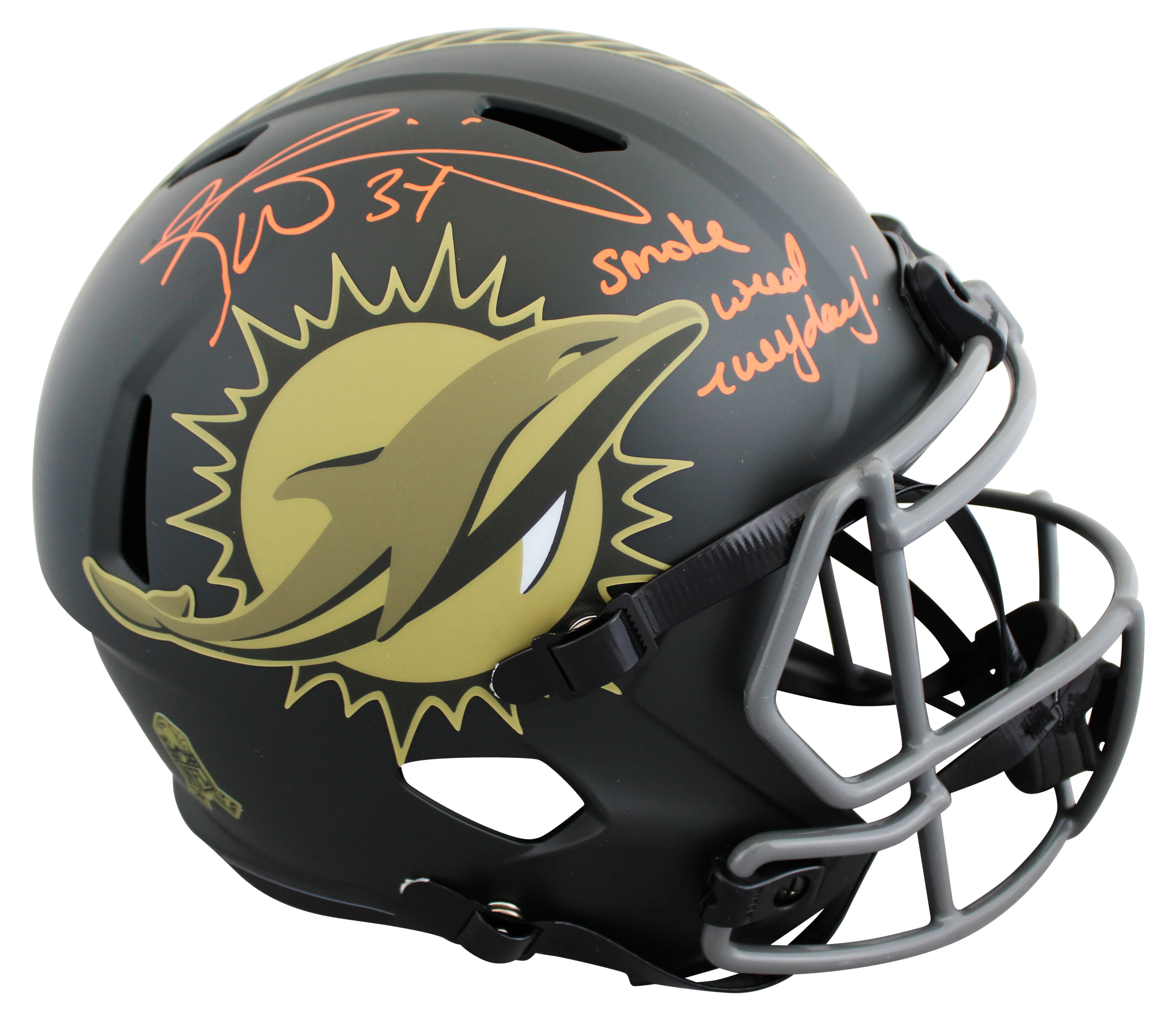 Dolphins Ricky Williams "SWE" Signed STS IV F/S Speed Rep Helmet W/ Case JSA Wit - Image 3