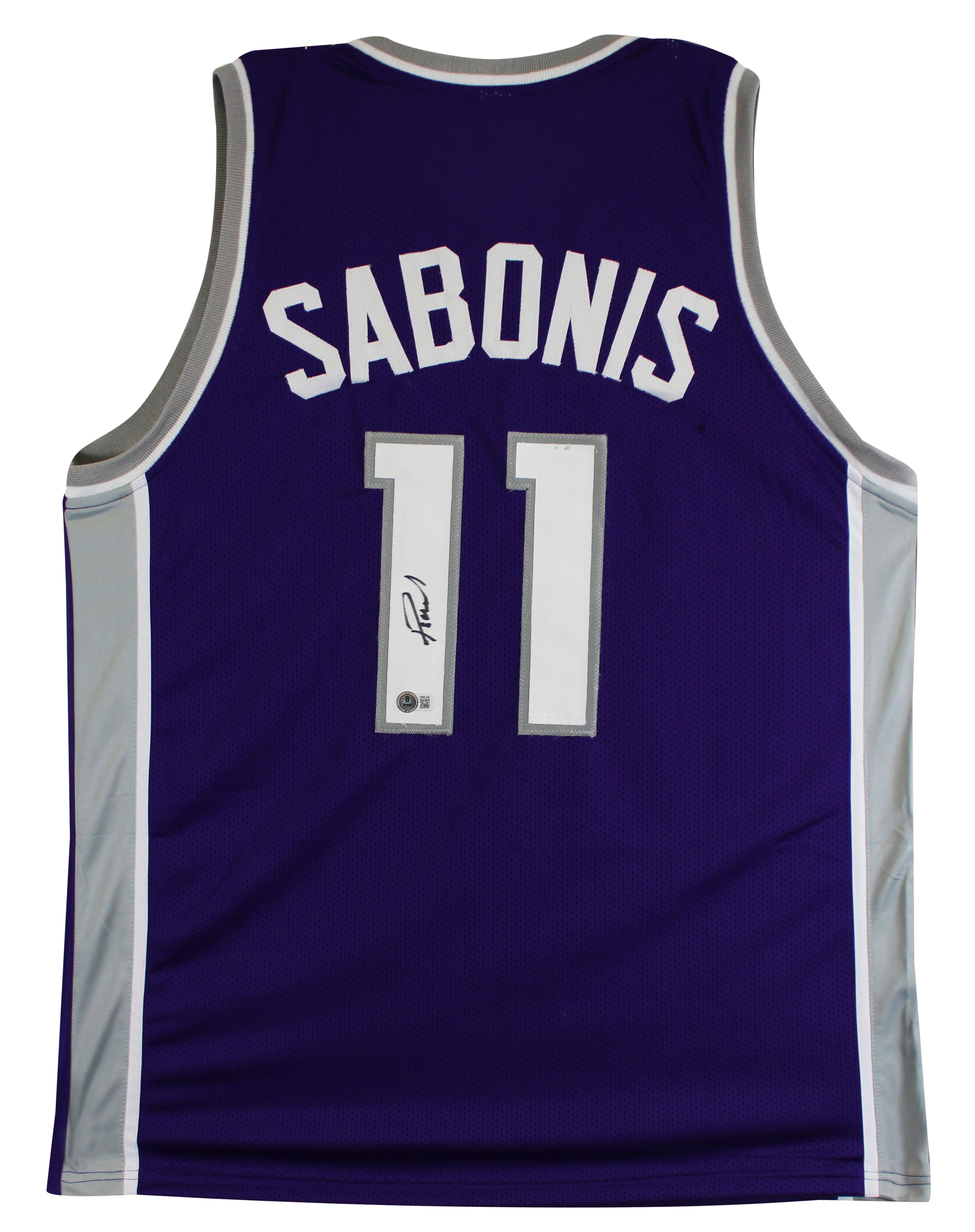 Domantas Sabonis Authentic Signed Purple Pro Style Jersey BAS Witnessed 2 - Image 2