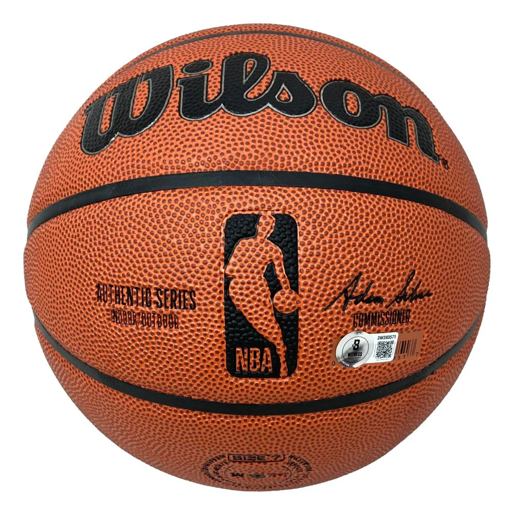 Dominique Wilkins Atlanta Hawks Signed NBA Wilson I/O Basketball HHR Insc BAS - Image 2