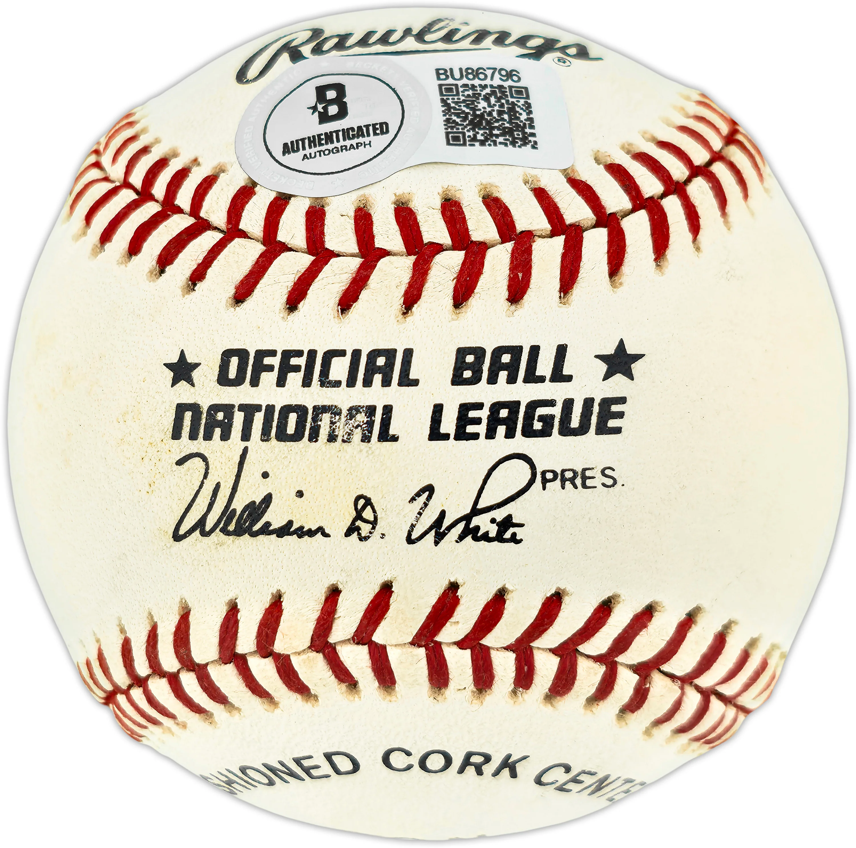 Don Bessent Autographed Official NL Baseball Brooklyn Dodgers "To Frank" (Smudged) Beckett BAS QR #BU86796 - Image 2