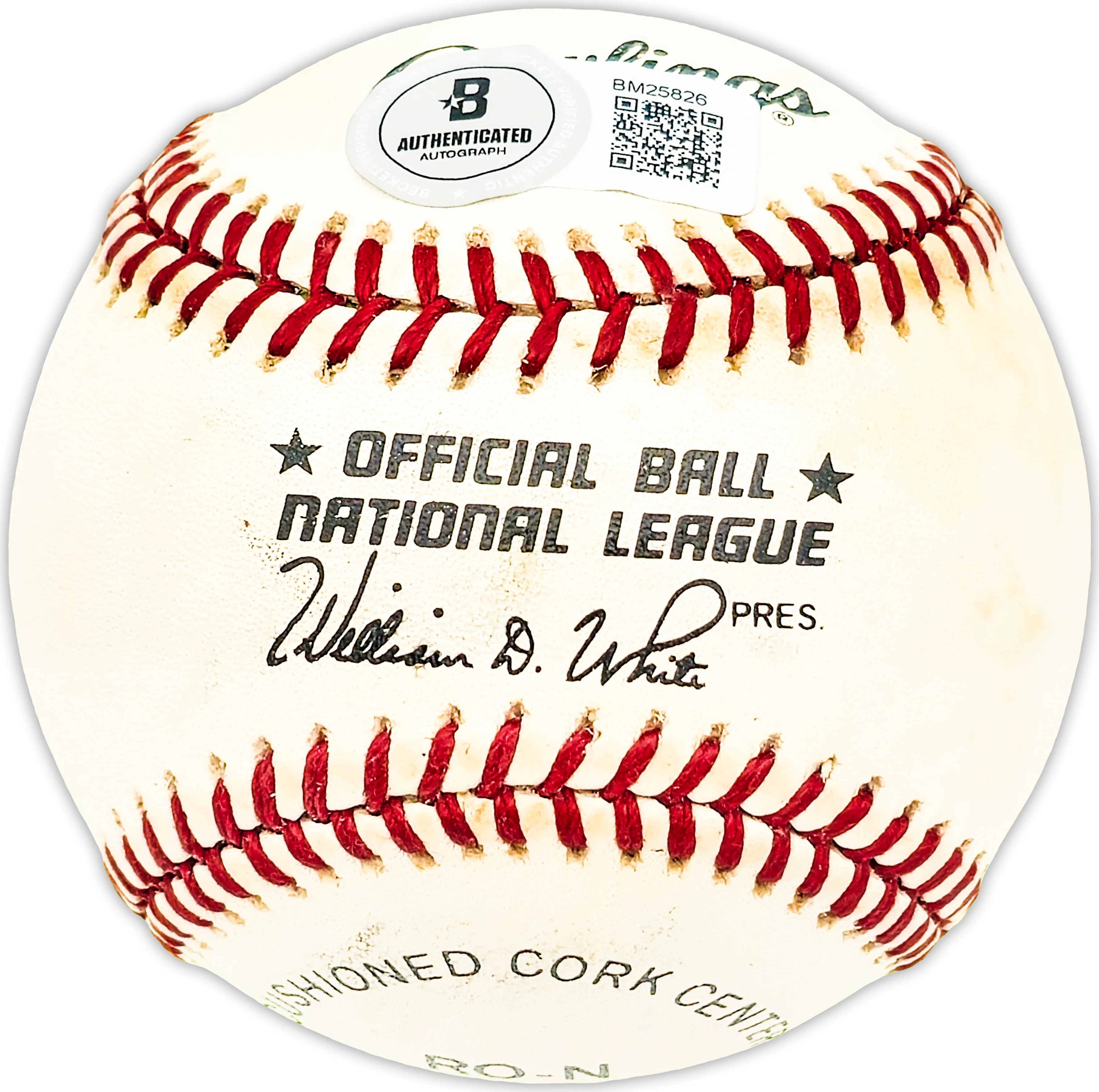 Don Dillard Autographed Official NL Baseball Indians, Milwaukee Braves Beckett BAS QR #BM25826 - Image 2