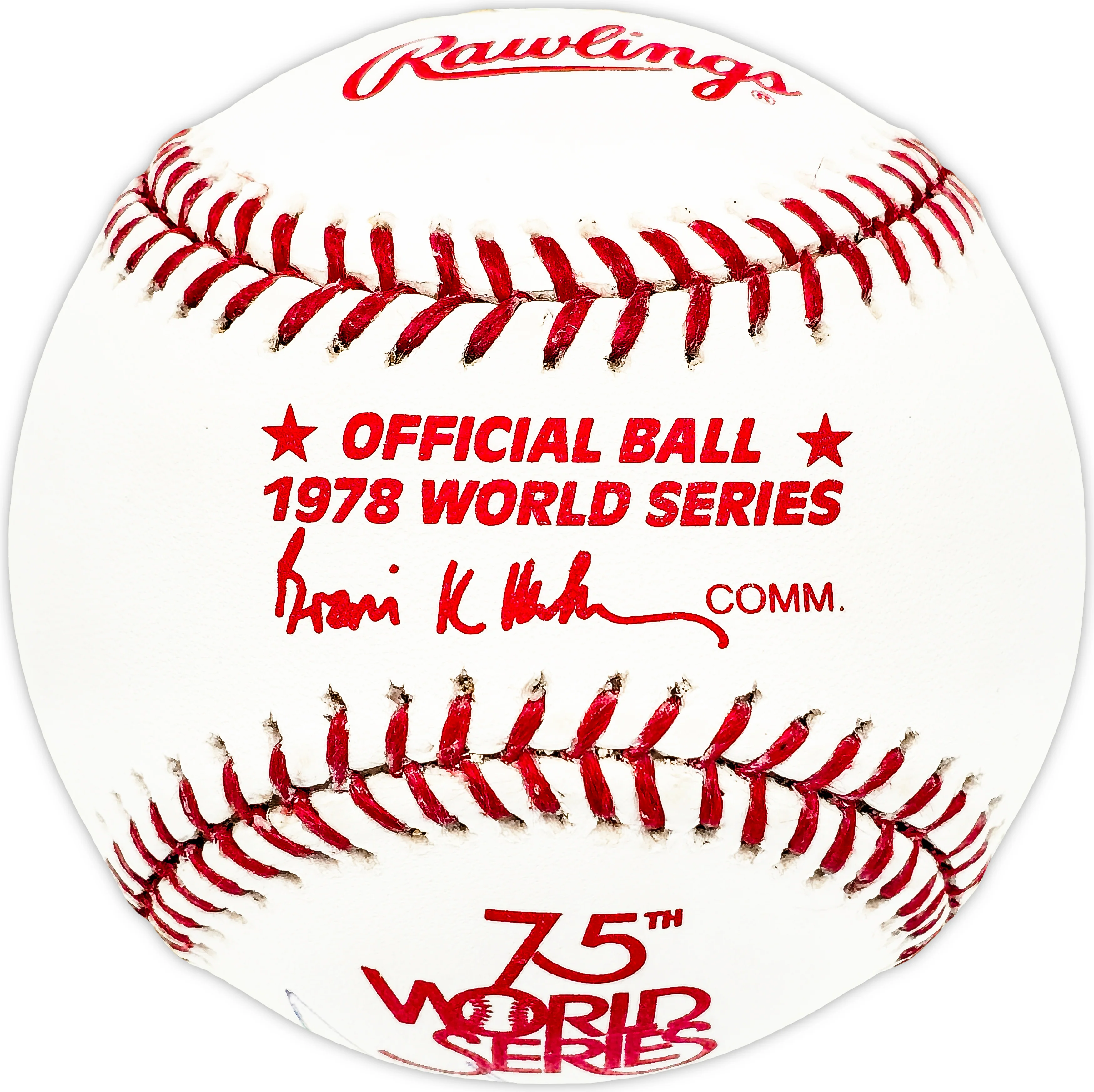 Don Gullett Autographed Official 1978 World Series Logo MLB Baseball New York Yankees "WS Champs 1977" JSA #M70523 - Image 2