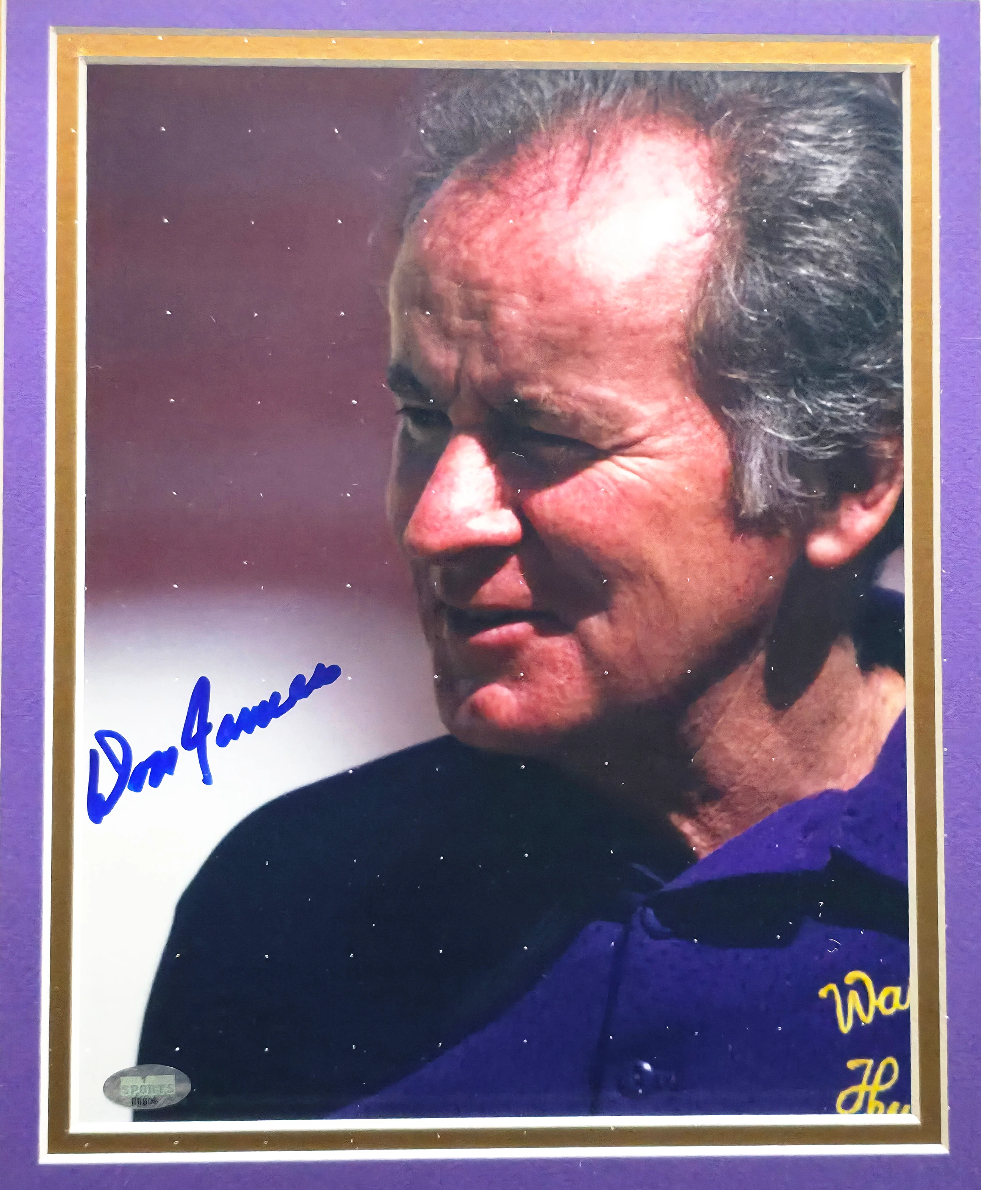 Don James Autographed Framed 8x10 Photo Washington Huskies MCS Holo #88809 - Image 2