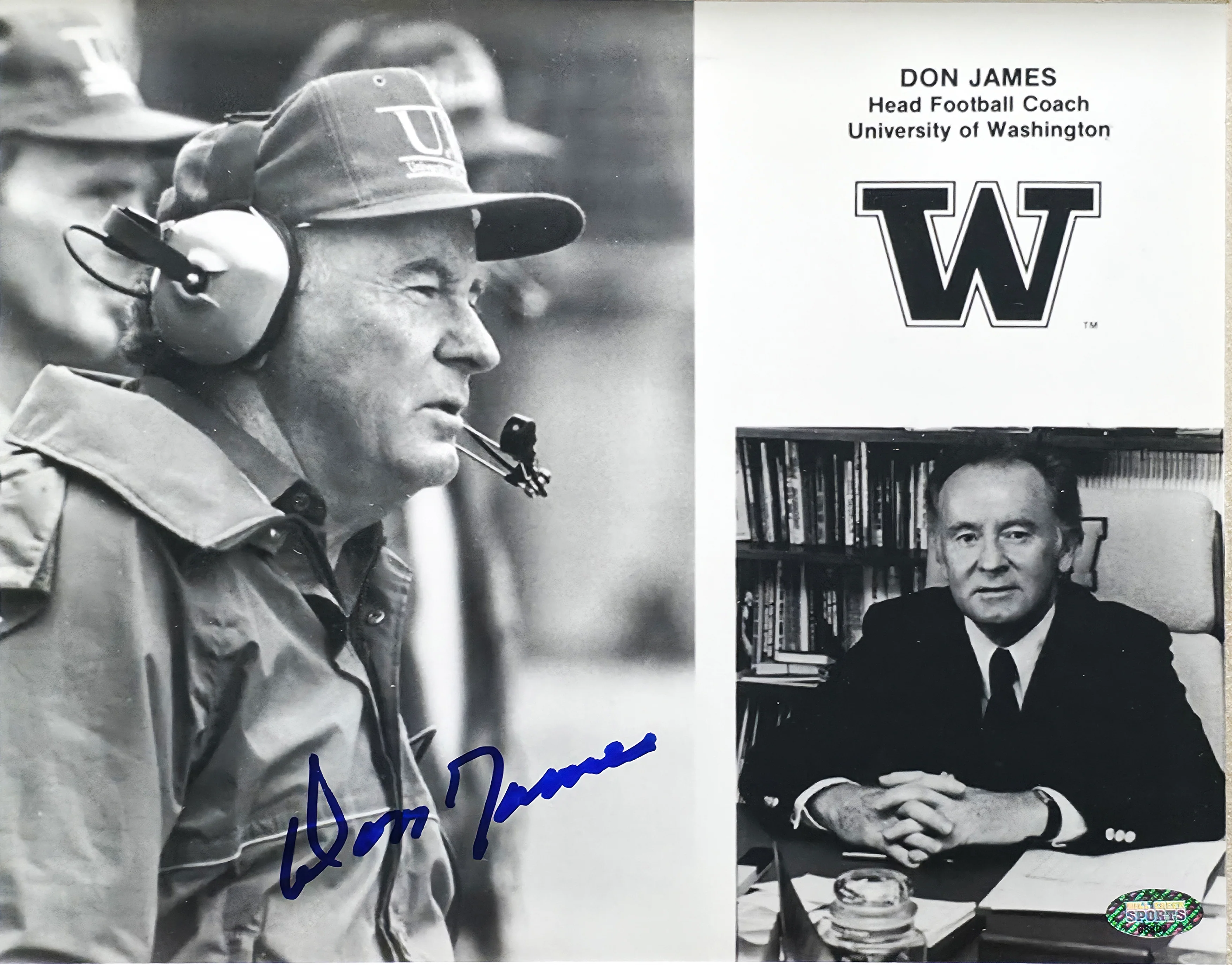 Don James Autographed Framed 8x10 Photo Washington Huskies MCS Holo Stock #253364 - Image 2