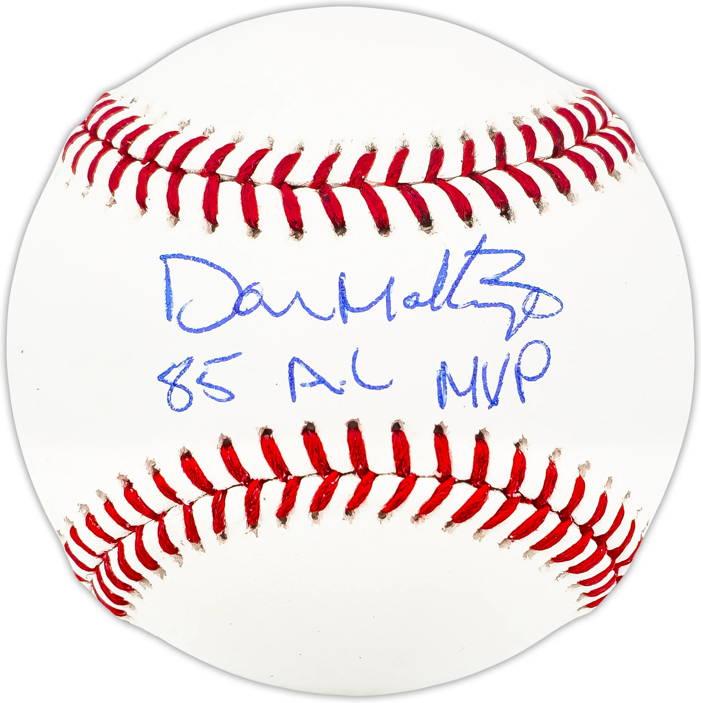Don Mattingly Autographed Official MLB Baseball New York Yankees "85 AL MVP" Beckett BAS Witness Stock #224694 - Image 2