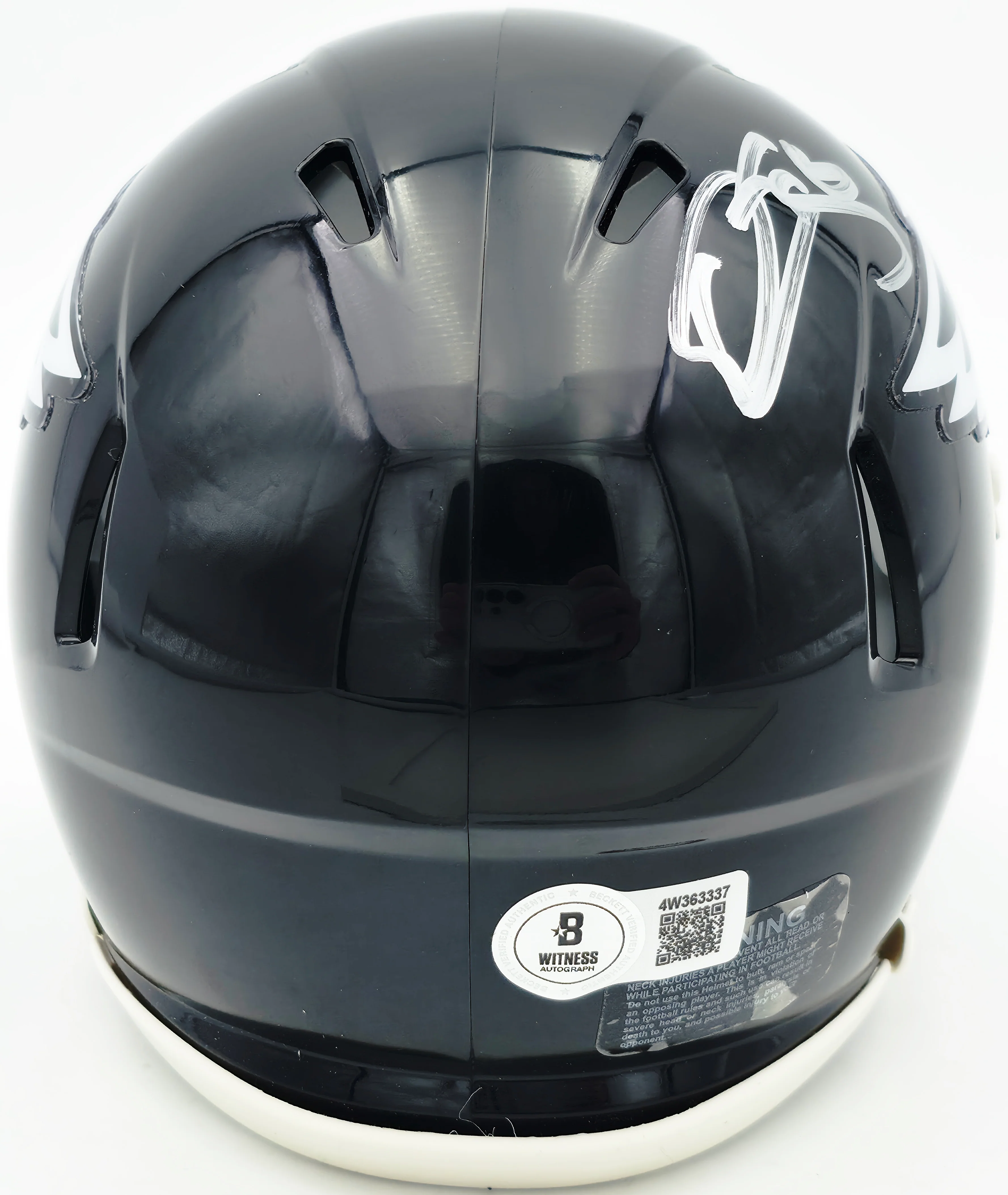 Donovan McNabb Autographed Philadelphia Eagles 2022 Alternate Black Mini Helmet Beckett BAS Witness Stock #256864 - Image 4