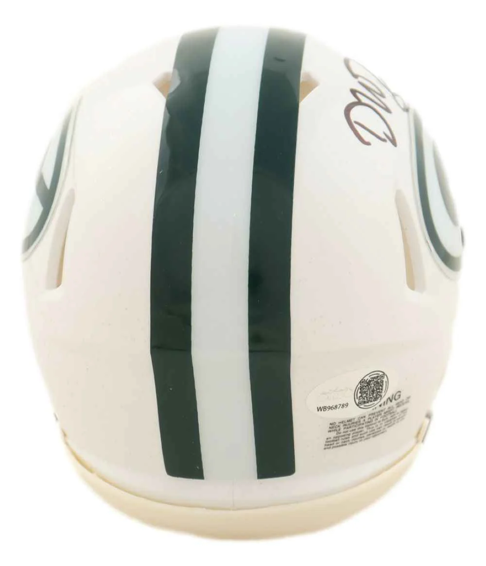 Dontayvion Wicks Signed Green Bay Packers White Mini Speed Helmet JSA QR Holo - Image 2