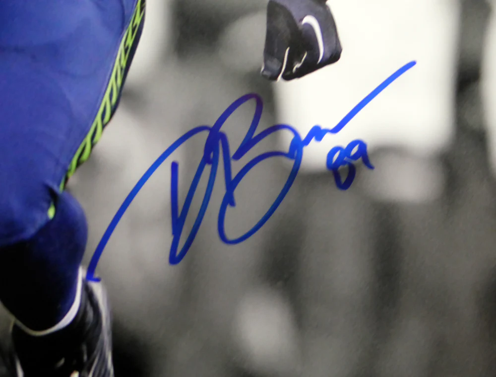 Doug Baldwin Autographed 16x20 Photo Seattle Seahawks In Blue MCS Holo Stock #104873 - Image 2