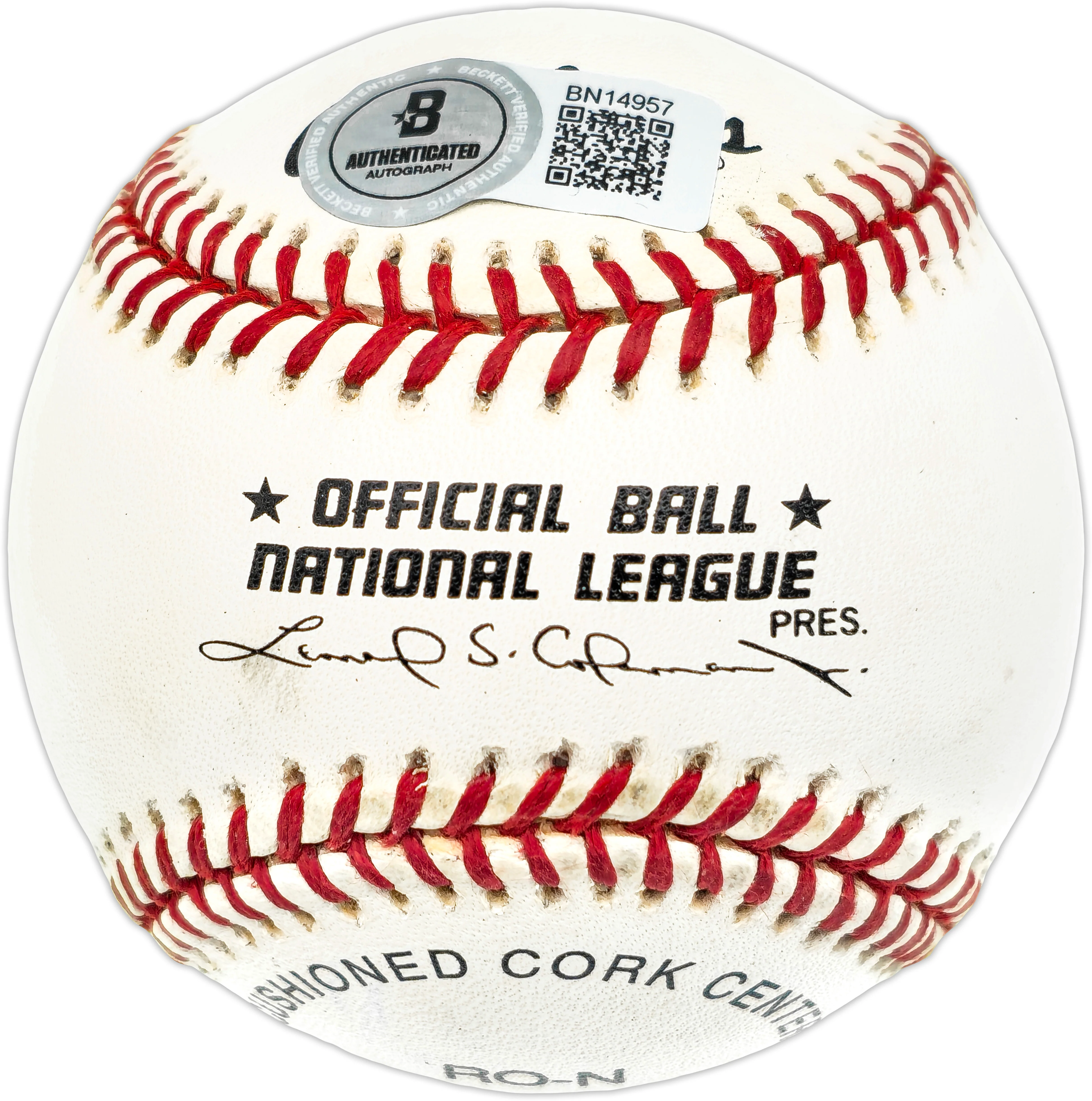Doug Sisk Autographed Official NL Baseball New York Mets "1986 WS Champs" Beckett BAS QR #BN14957 - Image 4