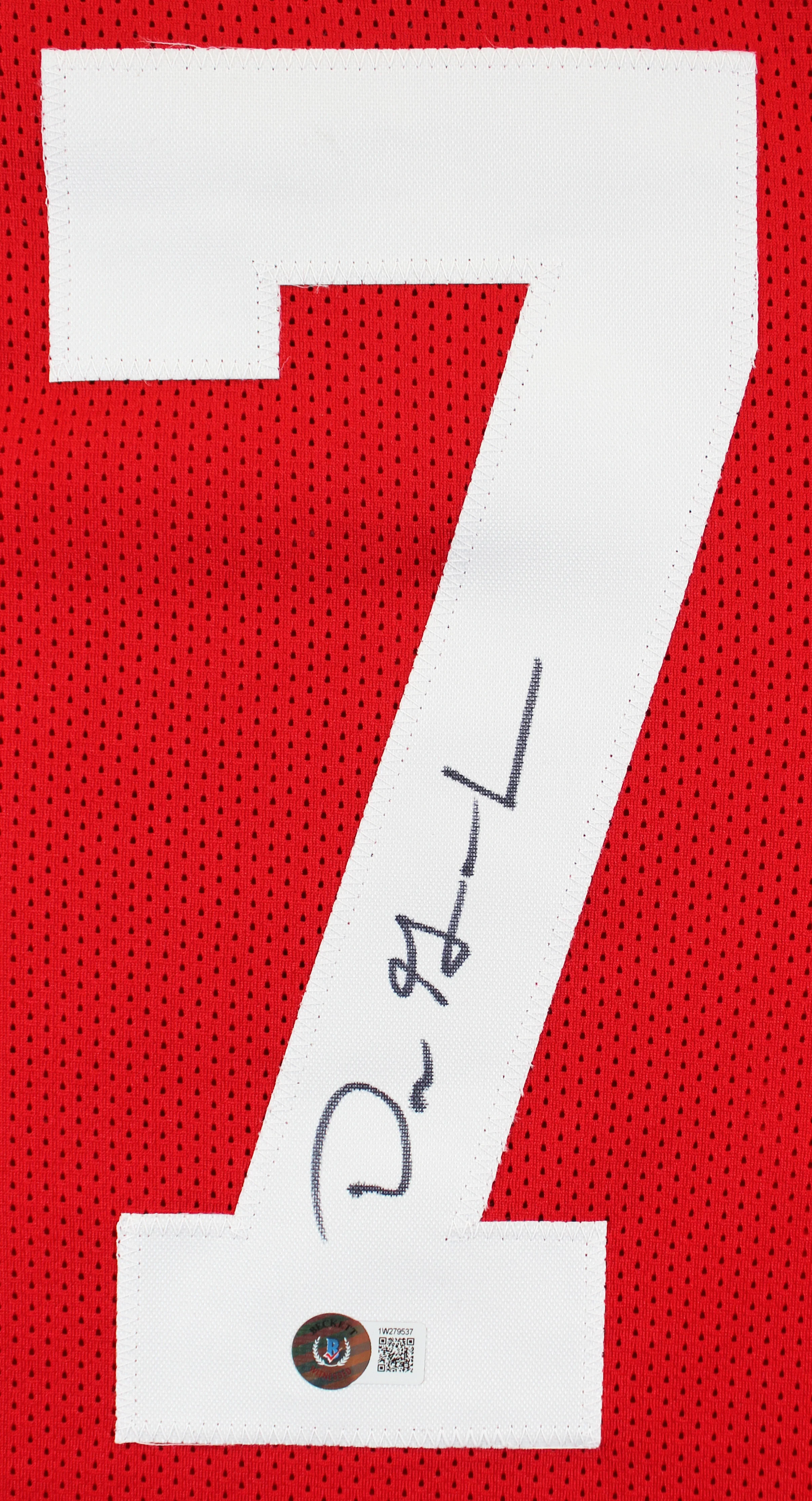 Dre Greenlaw Authentic Signed Red Pro Style Framed Jersey BAS Witnessed 2 - Image 3