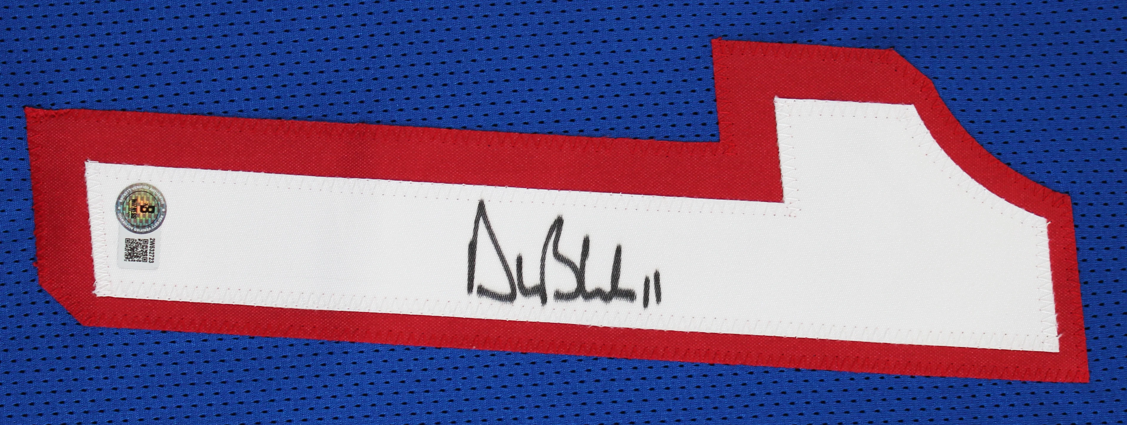 Drew Bledsoe Authentic Signed Throwback Blue Pro Style Jersey BAS Witnessed - Image 3