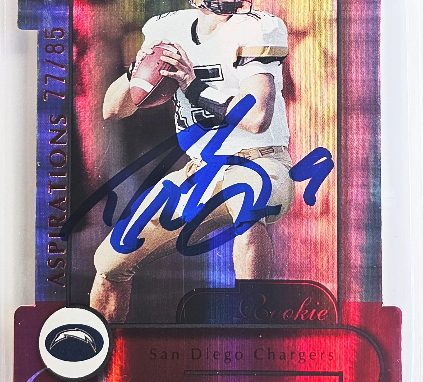 Drew Brees Autographed 2001 Donruss Elite Aspirations Rookie Card #102 San Diego Chargers BGS 8.5 Auto Grade Gem Mint 10 #77/85 Beckett BAS #15681813 - Image 3