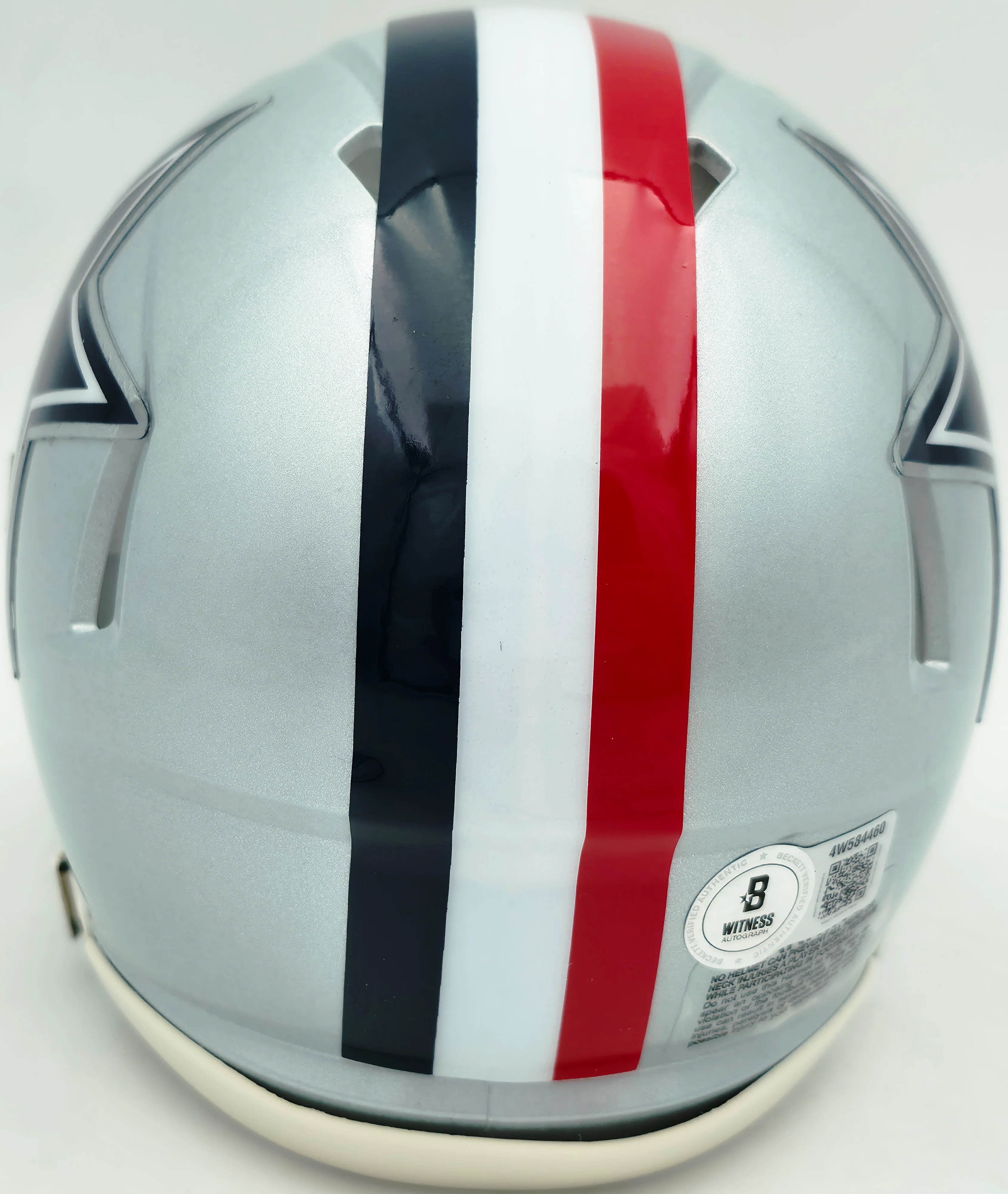 Drew Pearson Autographed Dallas Cowboys Silver 1976 Throwback Speed Mini Helmet "HOF 21" Beckett BAS QR Stock #261896 - Image 5