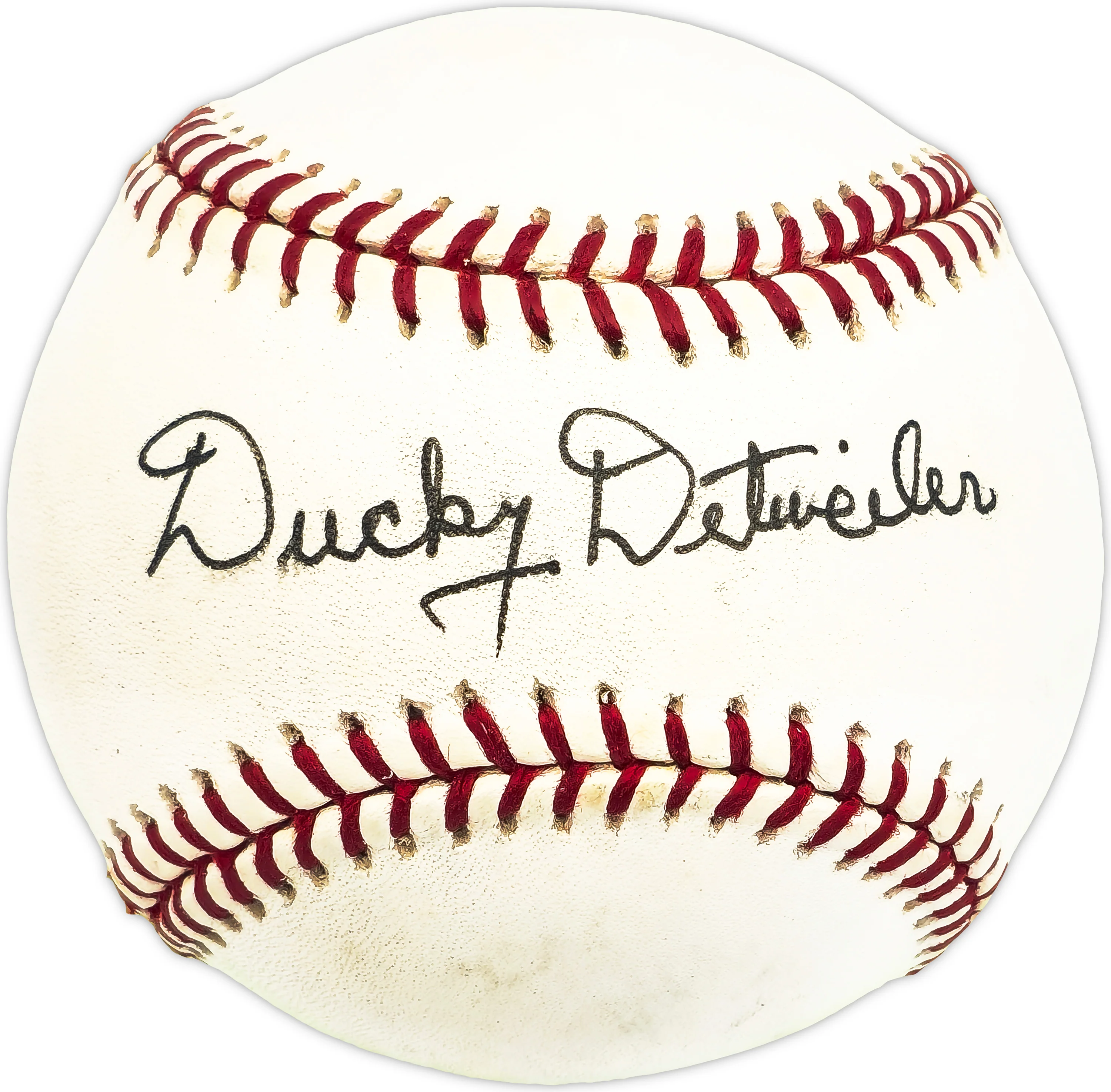 Ducky Detweiler Autographed Official NL Baseball Boston Braves Beckett BAS QR #BM25955