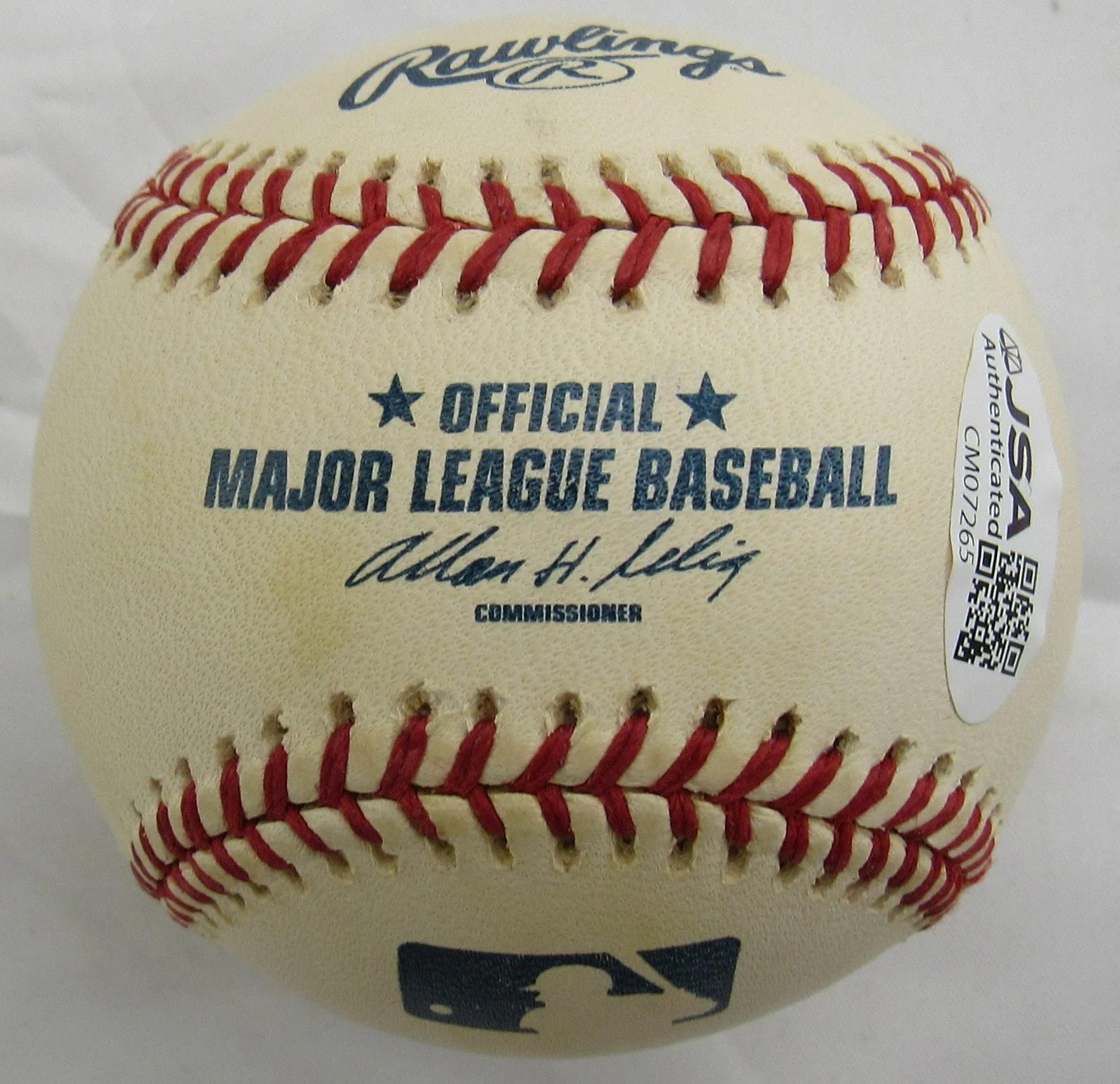 Warren Spahn Signed Auto Rawlings Baseball JSA CM07265 w/363 Wins - Image 3
