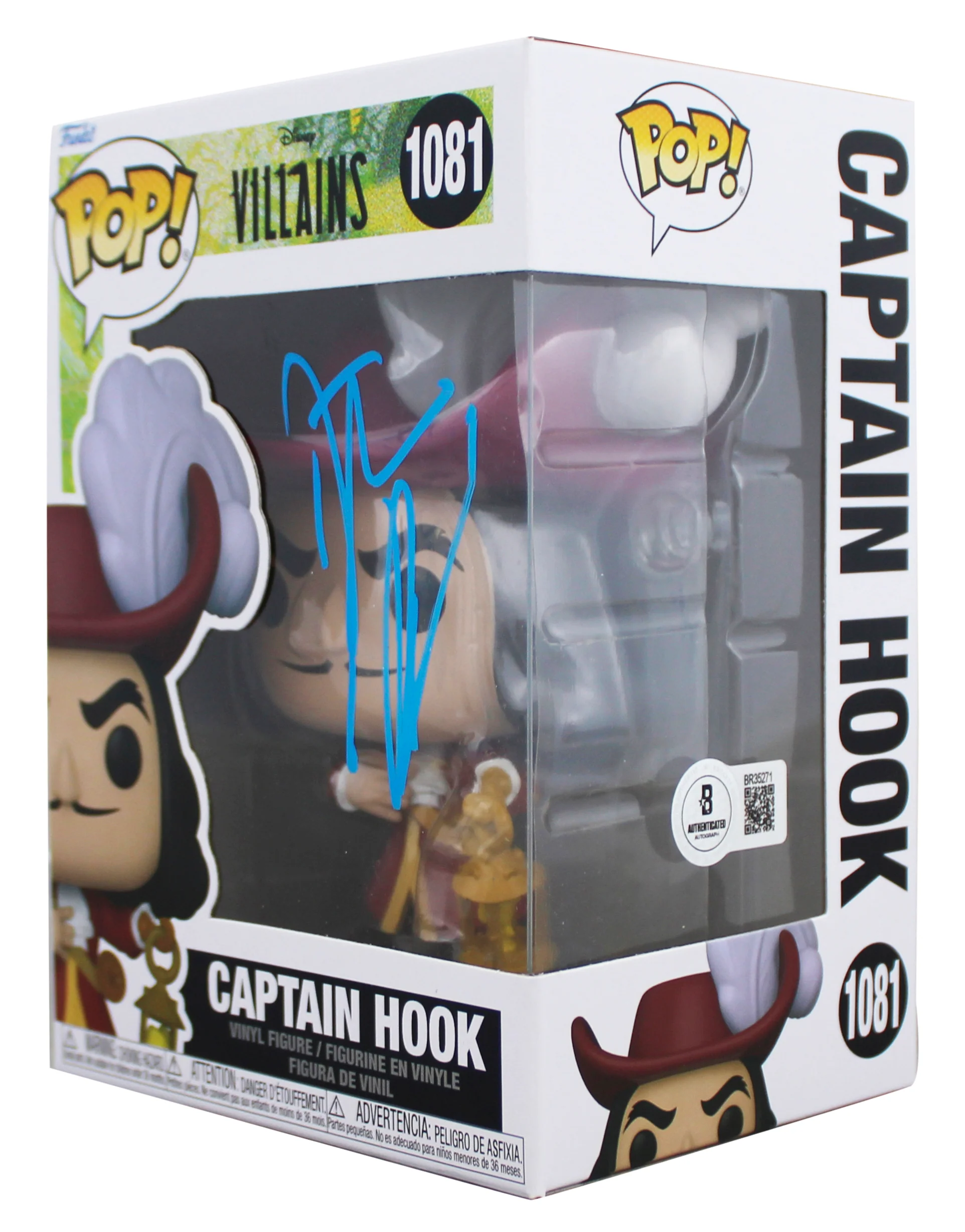 Dustin Hoffman Peter Pan Signed Captain Hook #1081 Funko Pop Figure BAS #BR35271 - Image 3