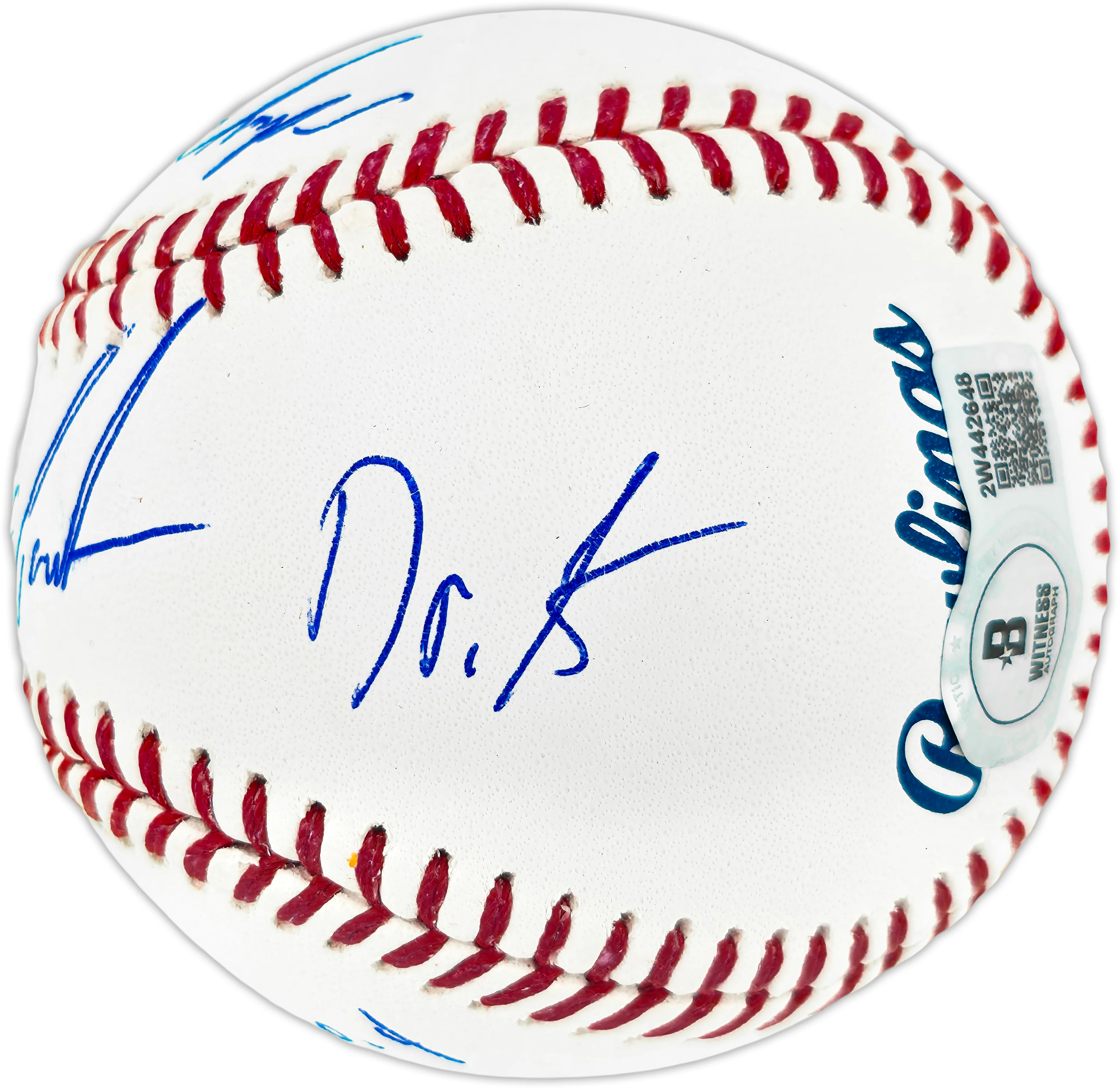 Dwight "Doc" Gooden Autographed Official Statball MLB Baseball New York Mets Beckett BAS Witness #2W442648 - Image 5