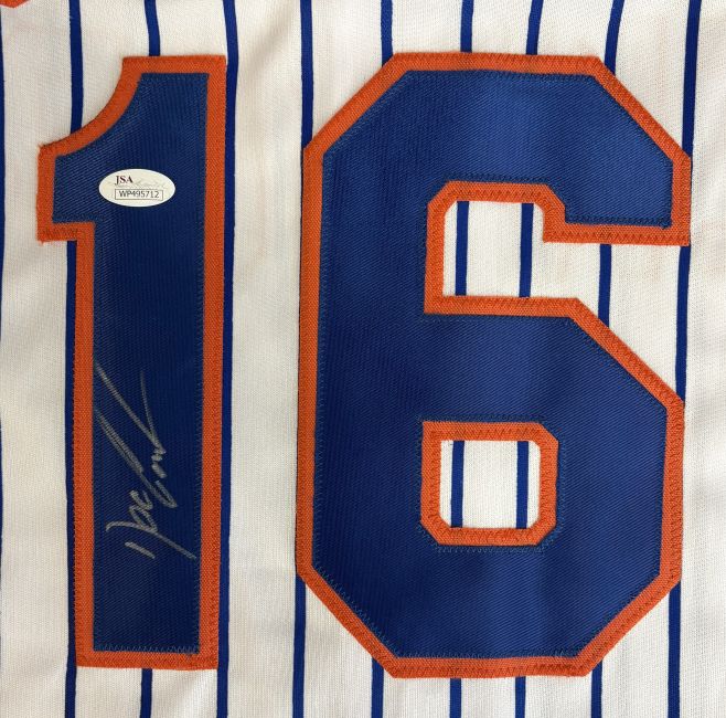 Dwight Doc Gooden New York Signed White Baseball Jersey JSA - Image 2