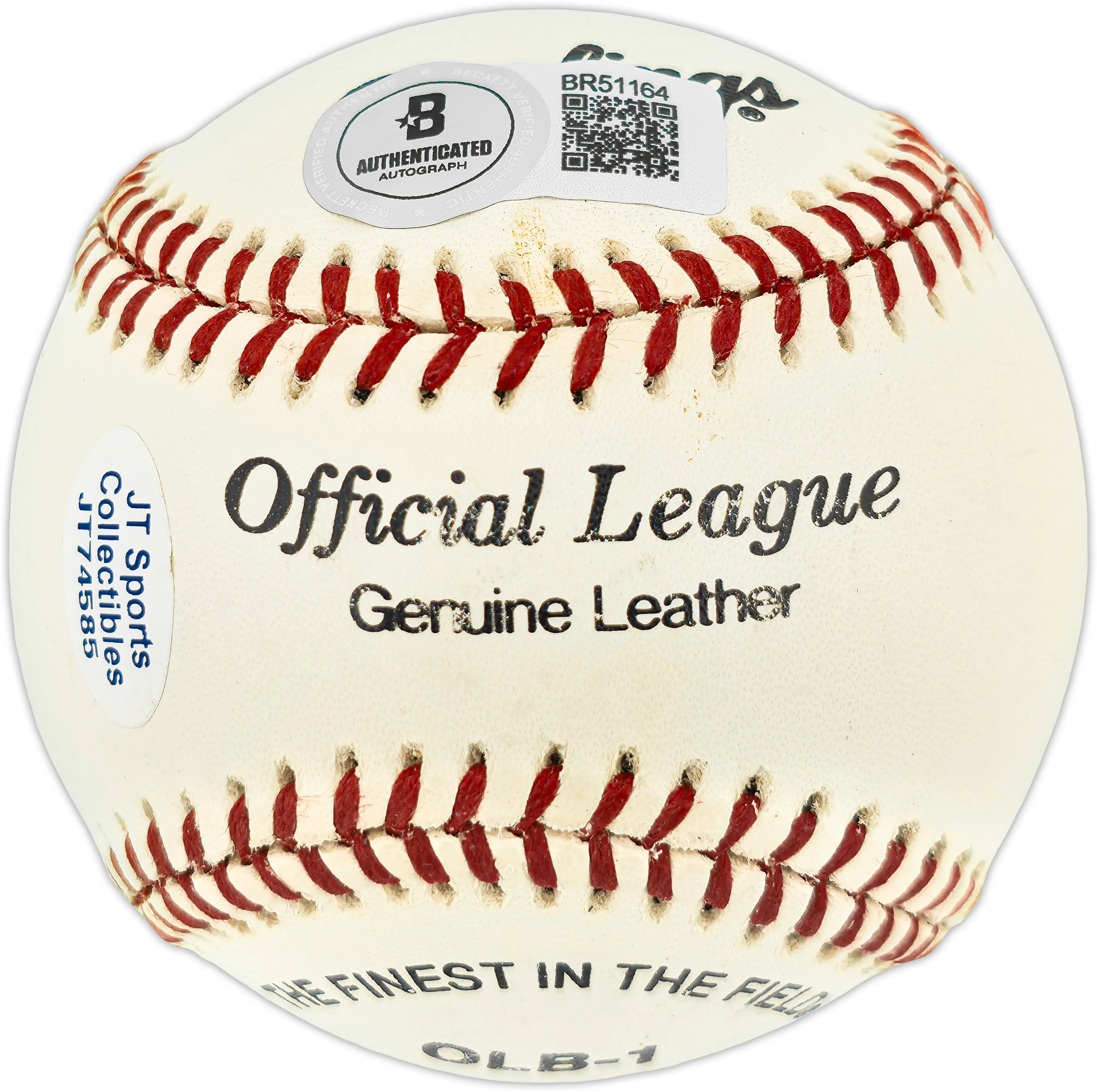 Dyar Miller Autographed Official League Baseball California Angels "1977-79 California Angels" Beckett BAS QR #BR51164 - Image 2