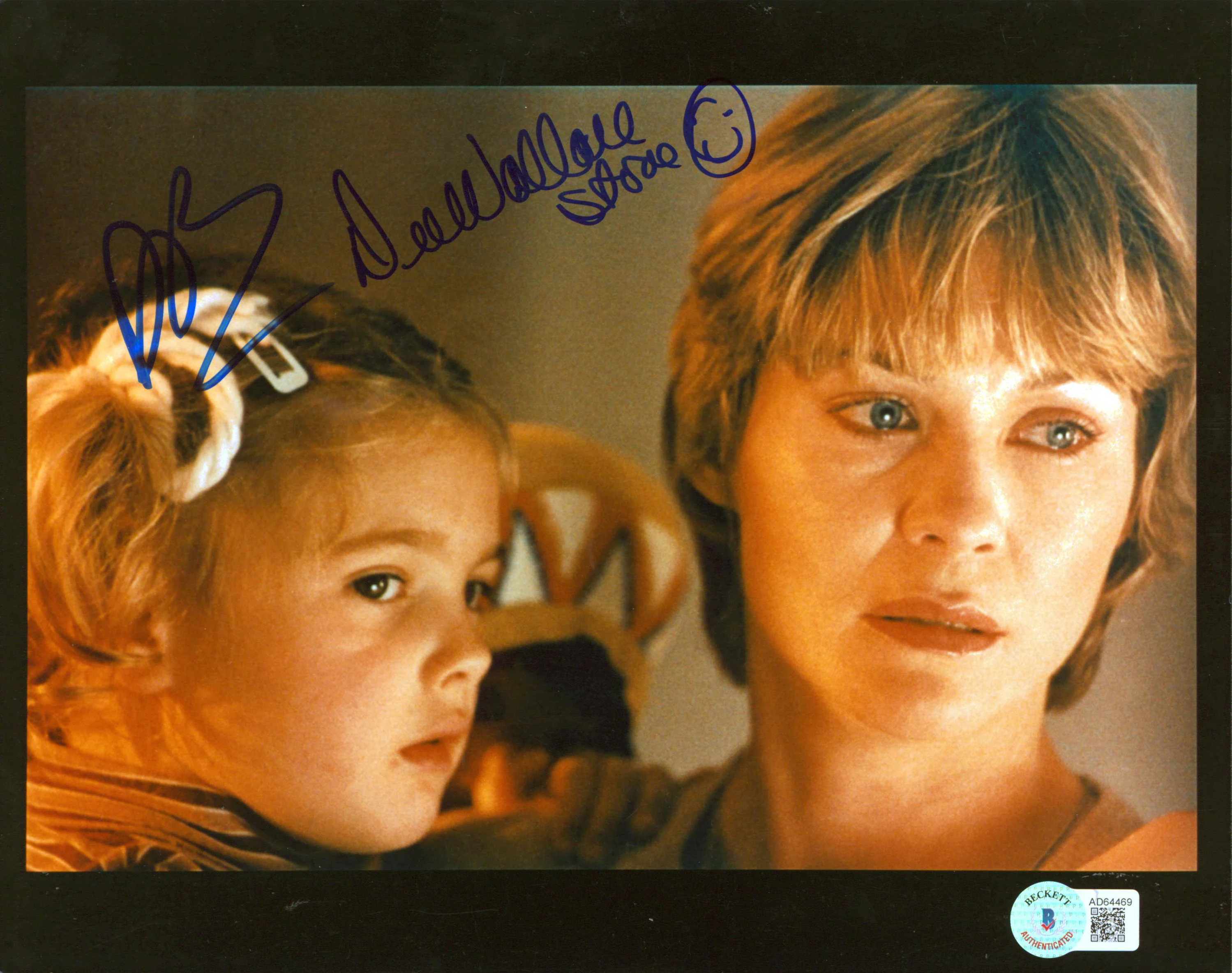 E.T. (4) Spielberg, Barrymore, Thomas & Wallace Signed Framed Display BAS - Image 2