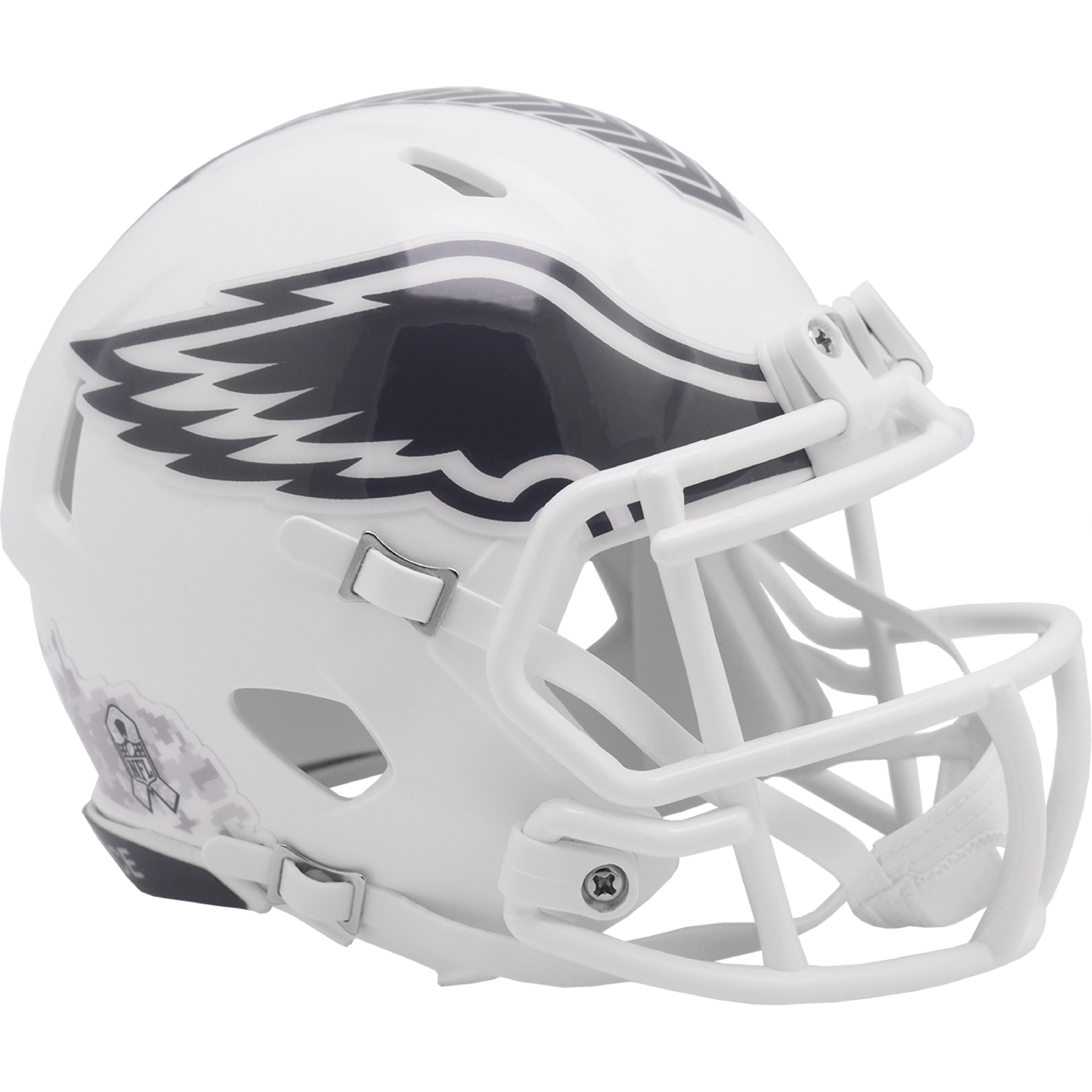 Philadelphia Eagles 2024 Salute to Service Riddell Speed mini Football Helmet
