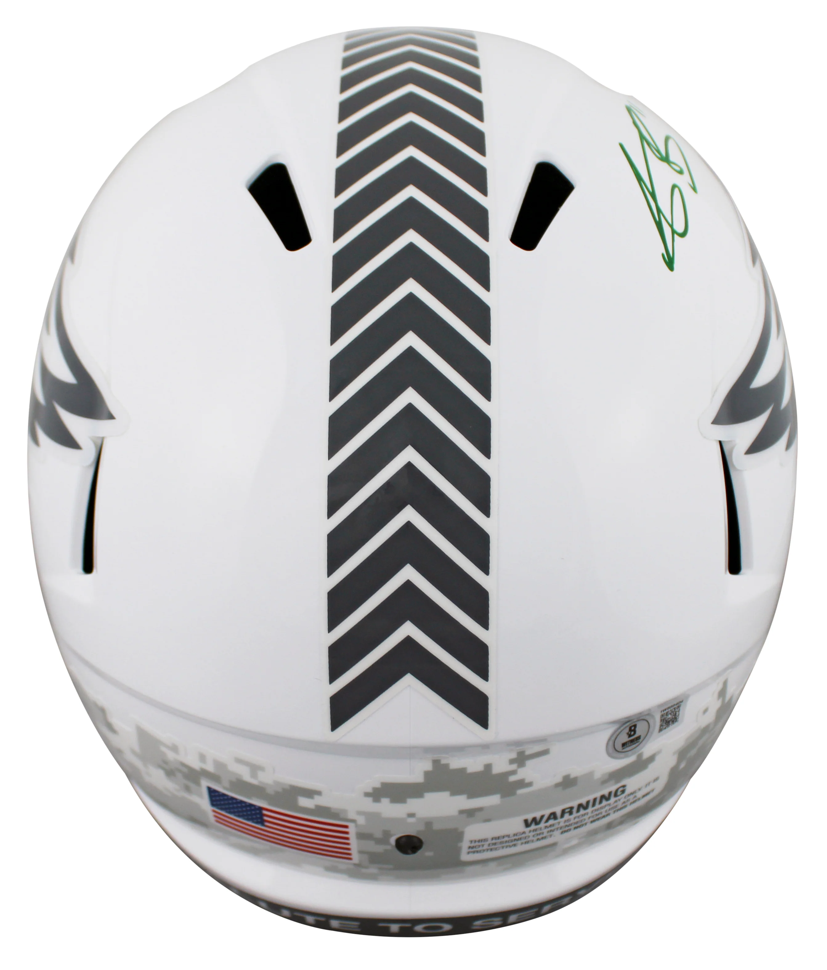 Eagles A.J. Brown Signed STS III Full Size Speed Rep Helmet W/ Case BAS Witness - Image 4