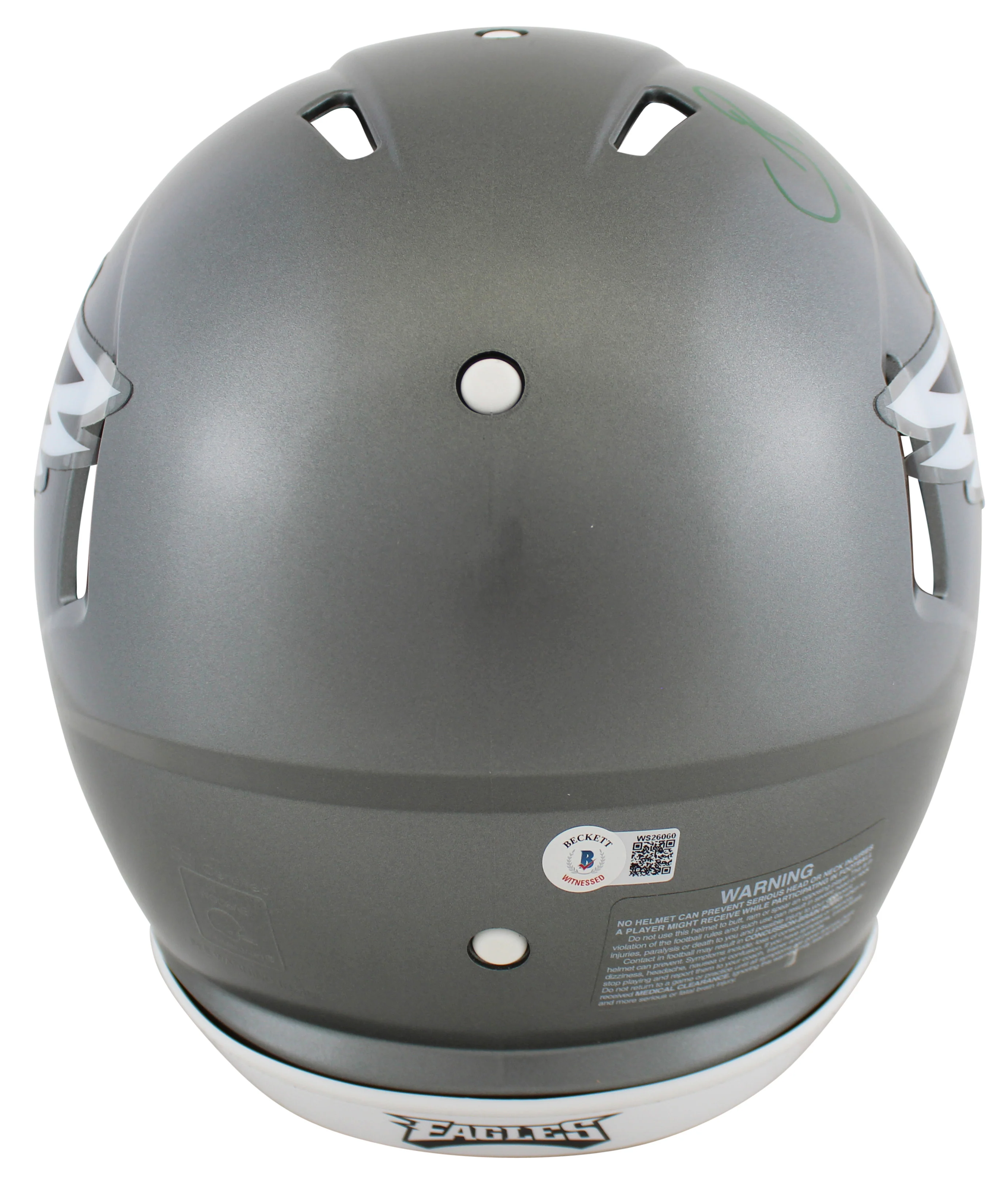 Eagles Brian Dawkins "HOF" Signed Flash F/S Speed Proline Helmet W/ Case BAS Wit - Image 4