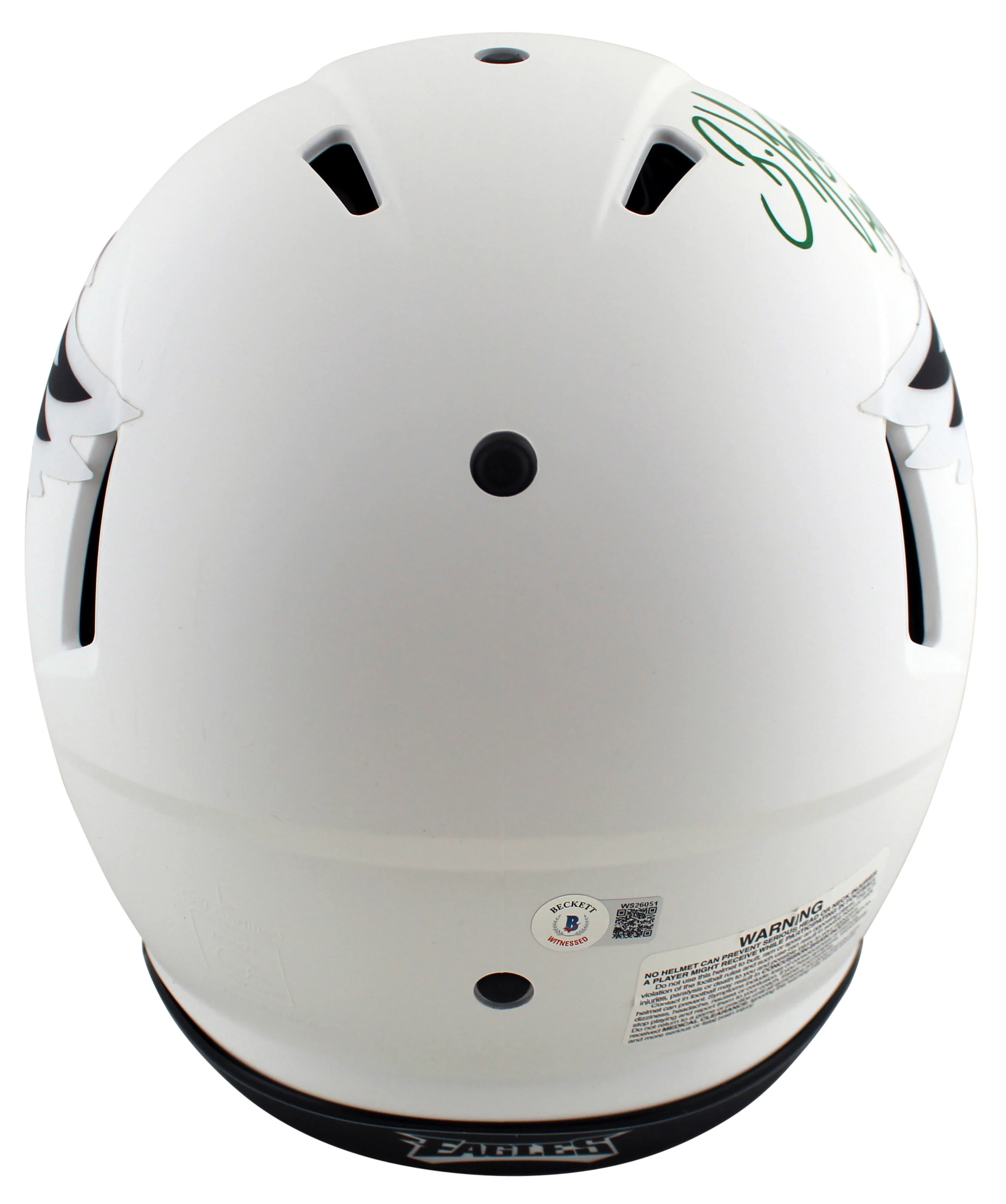 Eagles Brian Dawkins "HOF" Signed Lunar F/S Speed Proline Helmet W/ Case BAS Wit - Image 4